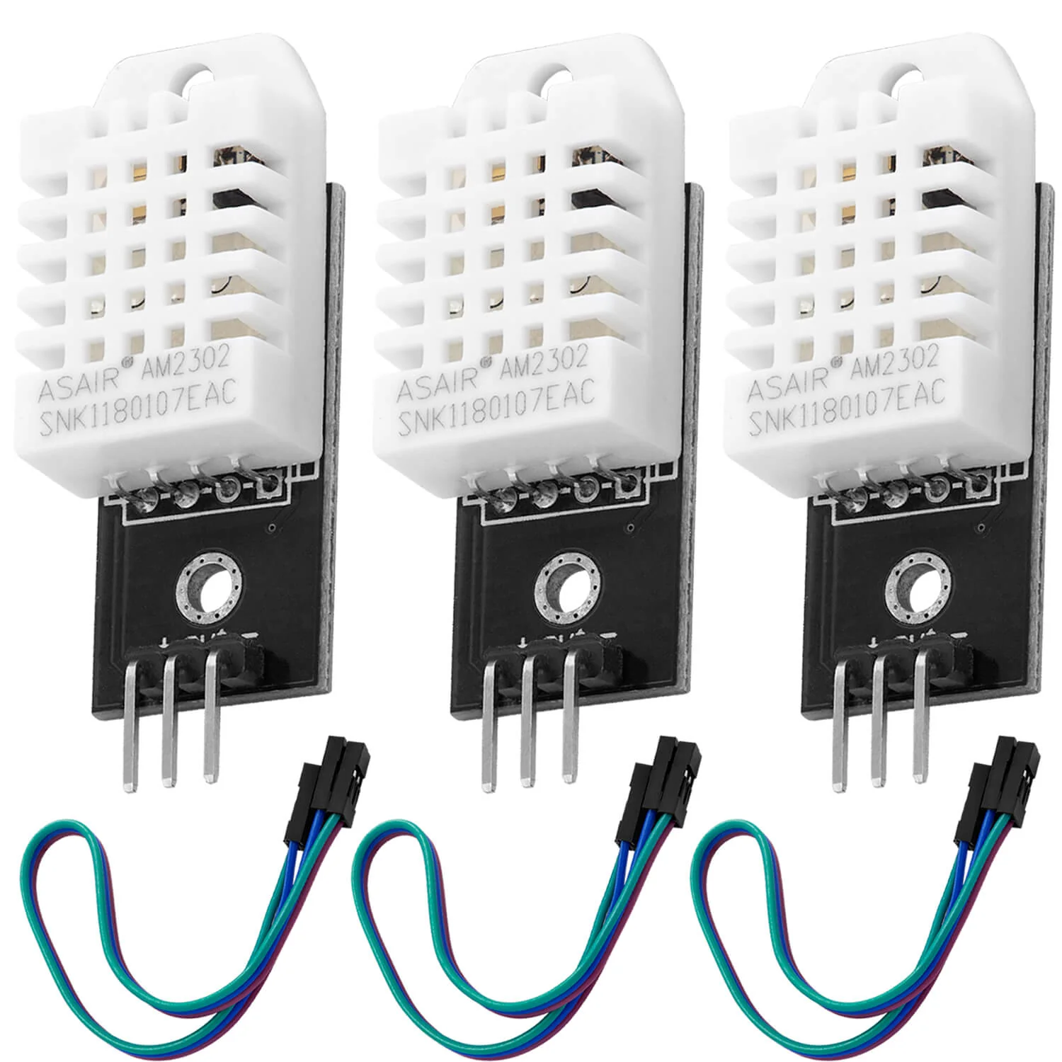DHT22 AM2302 Temperatursensor und Luftfeuchtigkeitssensor mit Platine und Kabel kompatibel mit Arduino und Raspberry Pi - Image 4