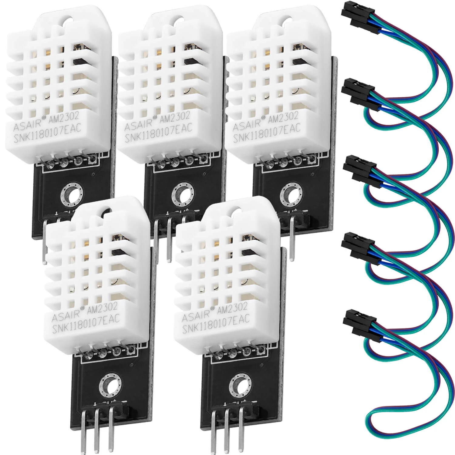 DHT22 AM2302 Temperatursensor und Luftfeuchtigkeitssensor mit Platine und Kabel kompatibel mit Arduino und Raspberry Pi - Image 5