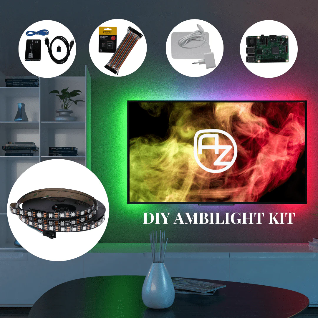 DIY TV‑Ambilight Kit mit HDMI‑Grabber & RGB‑LED‑Streifen (WS2812) – Open Source & Hyperion‑Ready - Image 2