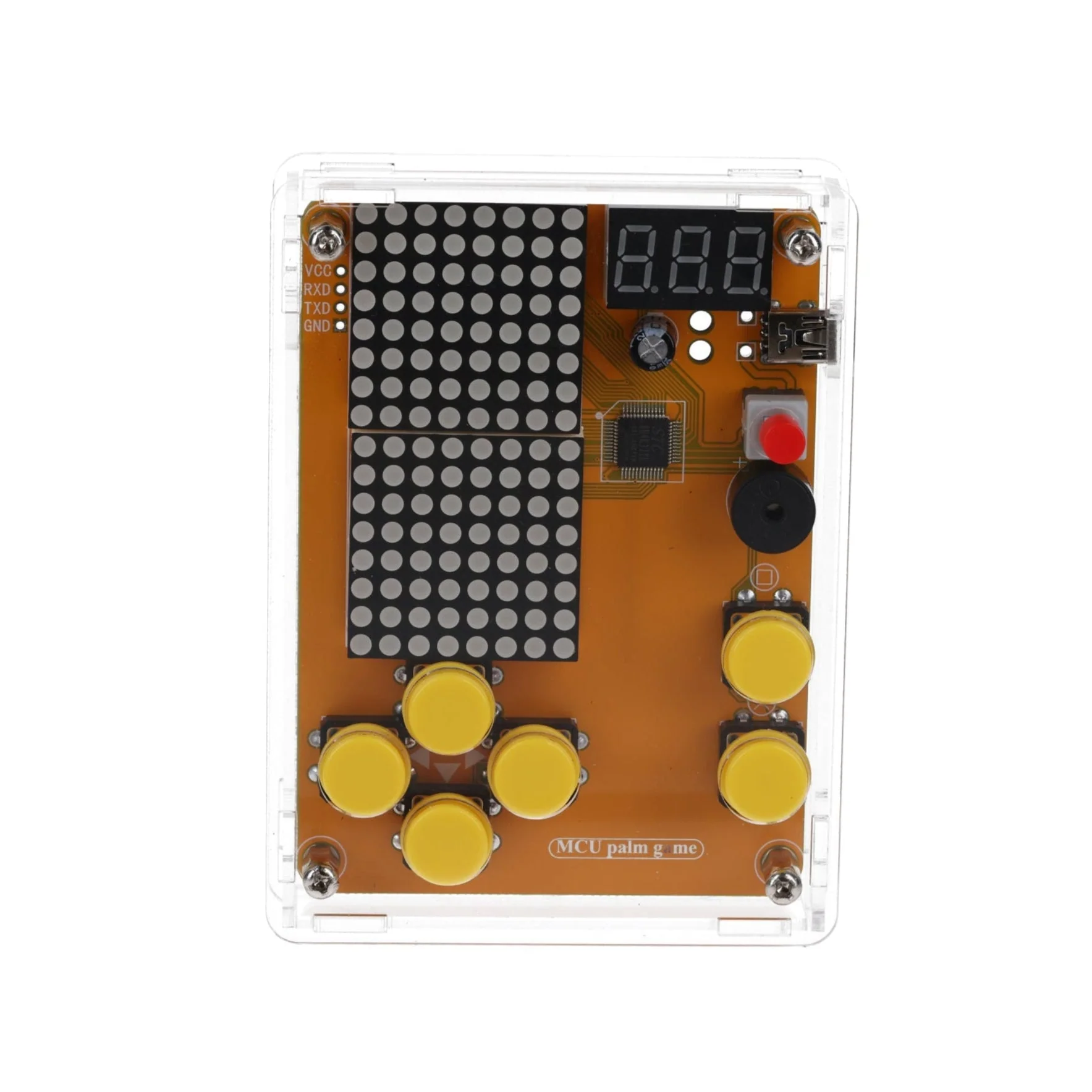 DIY Elektronik Bausatz - Spielekonsole mit transparenten Gehäuse, Retro Handheld Elektronik Kit für Anfänger & Fortgeschrittene, Lötset zum Löten Lernen & Basteln mit LED-Matrix und Punktanzeige - Image 8