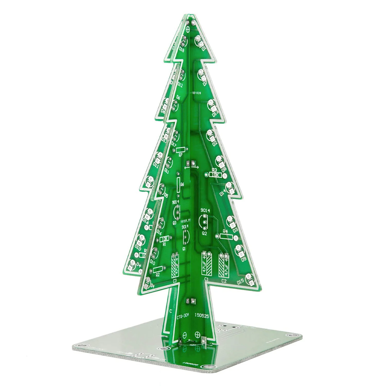 DIY LED Weihnachtsbaum Kit zum Löten mit bunt blinkenden Lichtern - Image 5
