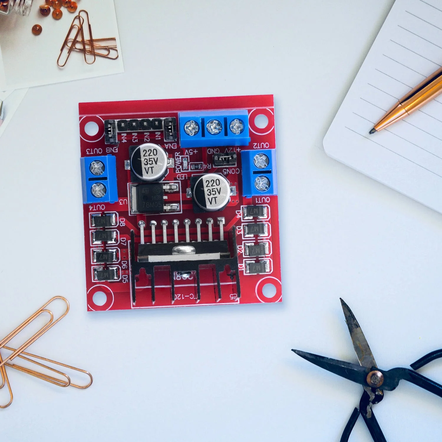 Doppel H-Brücke DC Motor Controller Board Modul AZ-L298N | kompatibel mit Arduino - Image 5