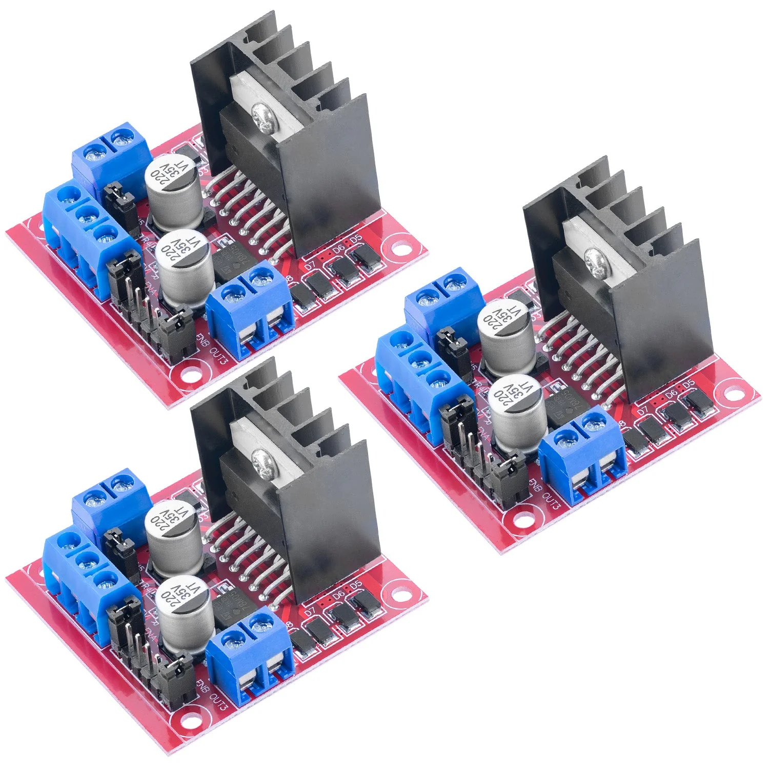 Doppel H-Brücke DC Motor Controller Board Modul AZ-L298N | kompatibel mit Arduino - Image 8