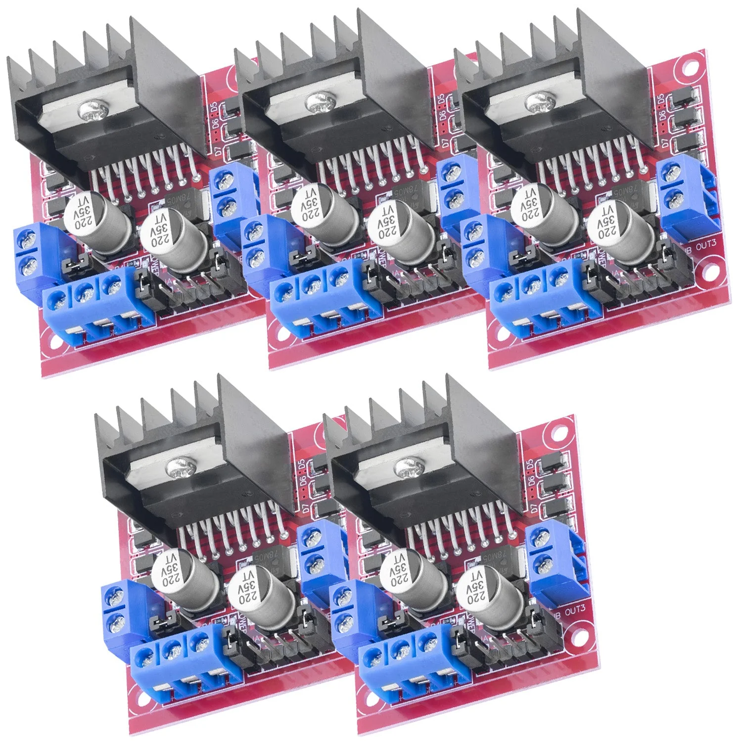 Doppel H-Brücke DC Motor Controller Board Modul AZ-L298N | kompatibel mit Arduino - Image 9