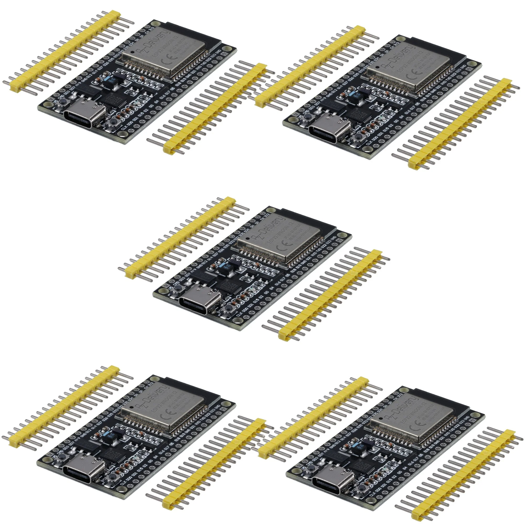 ESP-32 Dev Kit C unverlötet NodeMCU Module WLAN mit USB-C Anschluss WiFi Development Board mit CP2102 (Nachfolgermodell zum ESP8266) kompatibel mit Arduino - Image 2