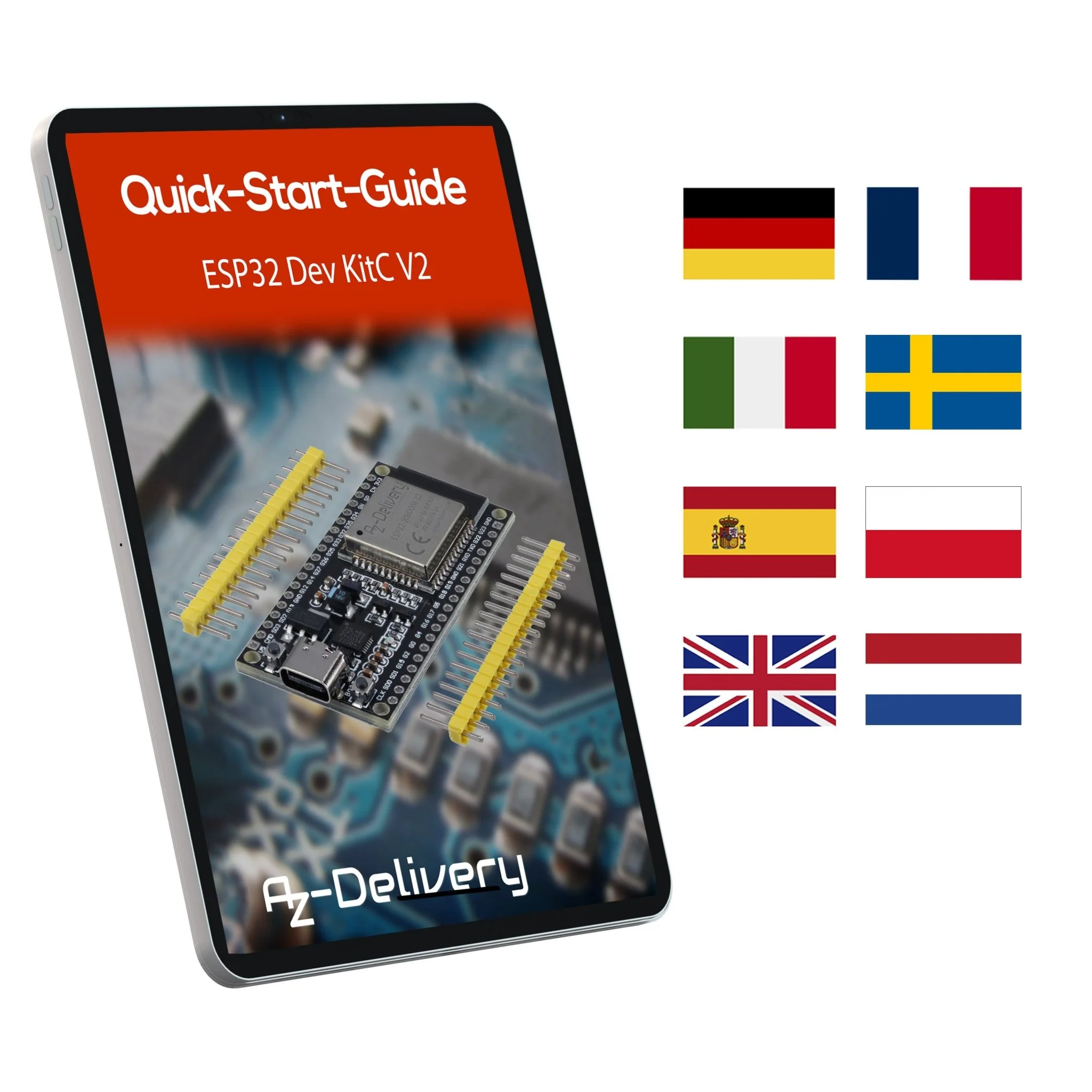 ESP-32 Dev Kit C unverlötet NodeMCU Module WLAN mit USB-C Anschluss WiFi Development Board mit CP2102 (Nachfolgermodell zum ESP8266) kompatibel mit Arduino - Image 4