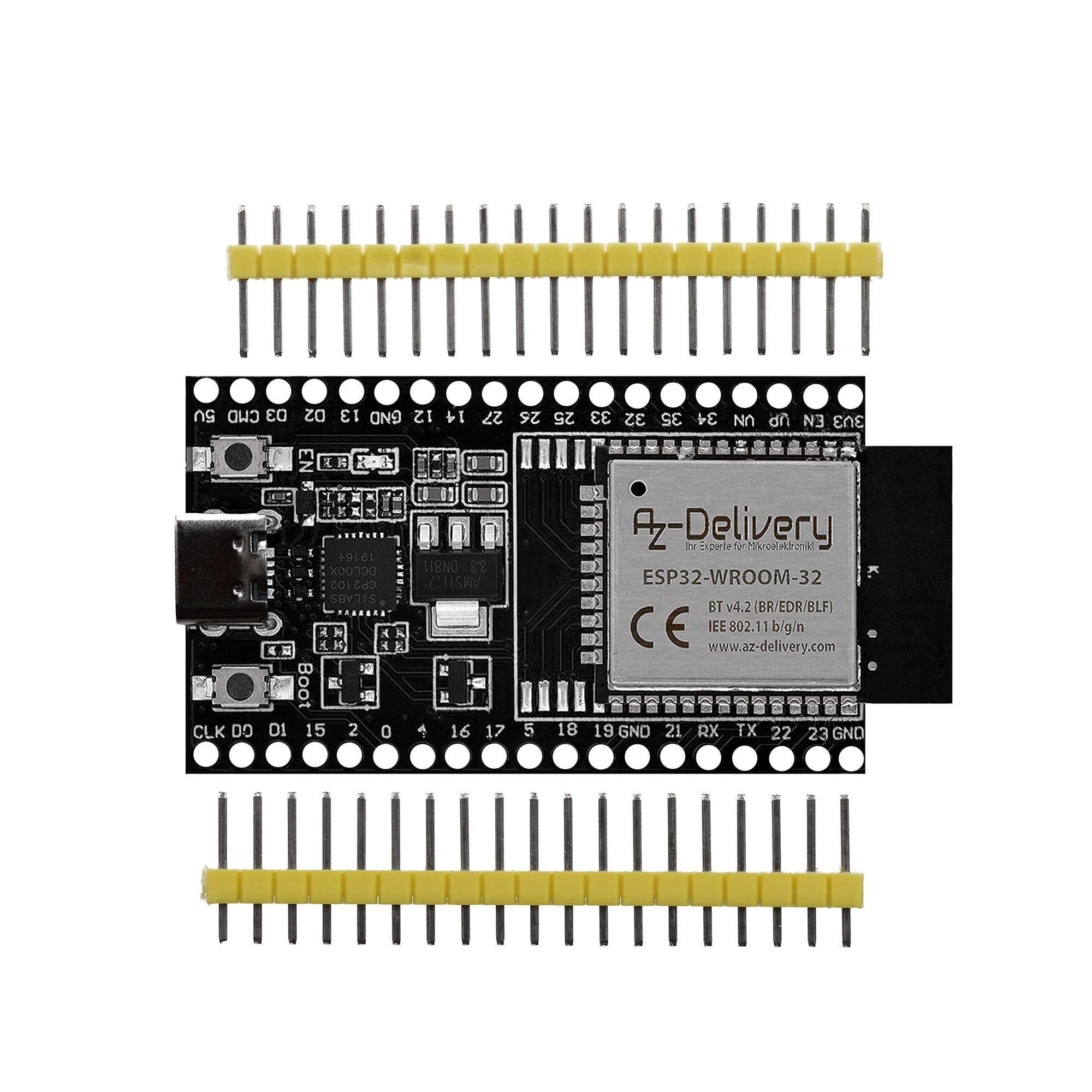 ESP-32 Dev Kit C unverlötet NodeMCU Module WLAN mit USB-C Anschluss WiFi Development Board mit CP2102 (Nachfolgermodell zum ESP8266) kompatibel mit Arduino - Image 6