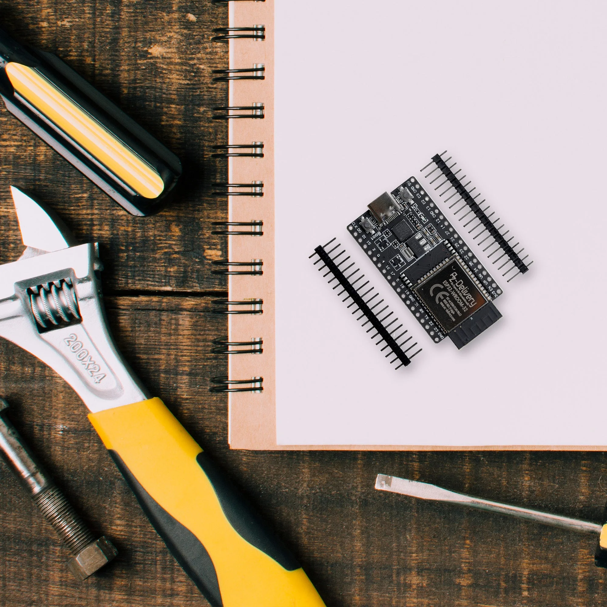 ESP32 Board Dev Kit C V4 NodeMCU WLAN WiFi Development Board unverlötet mit USB-C Anschluss kompatibel mit Arduino - Image 10