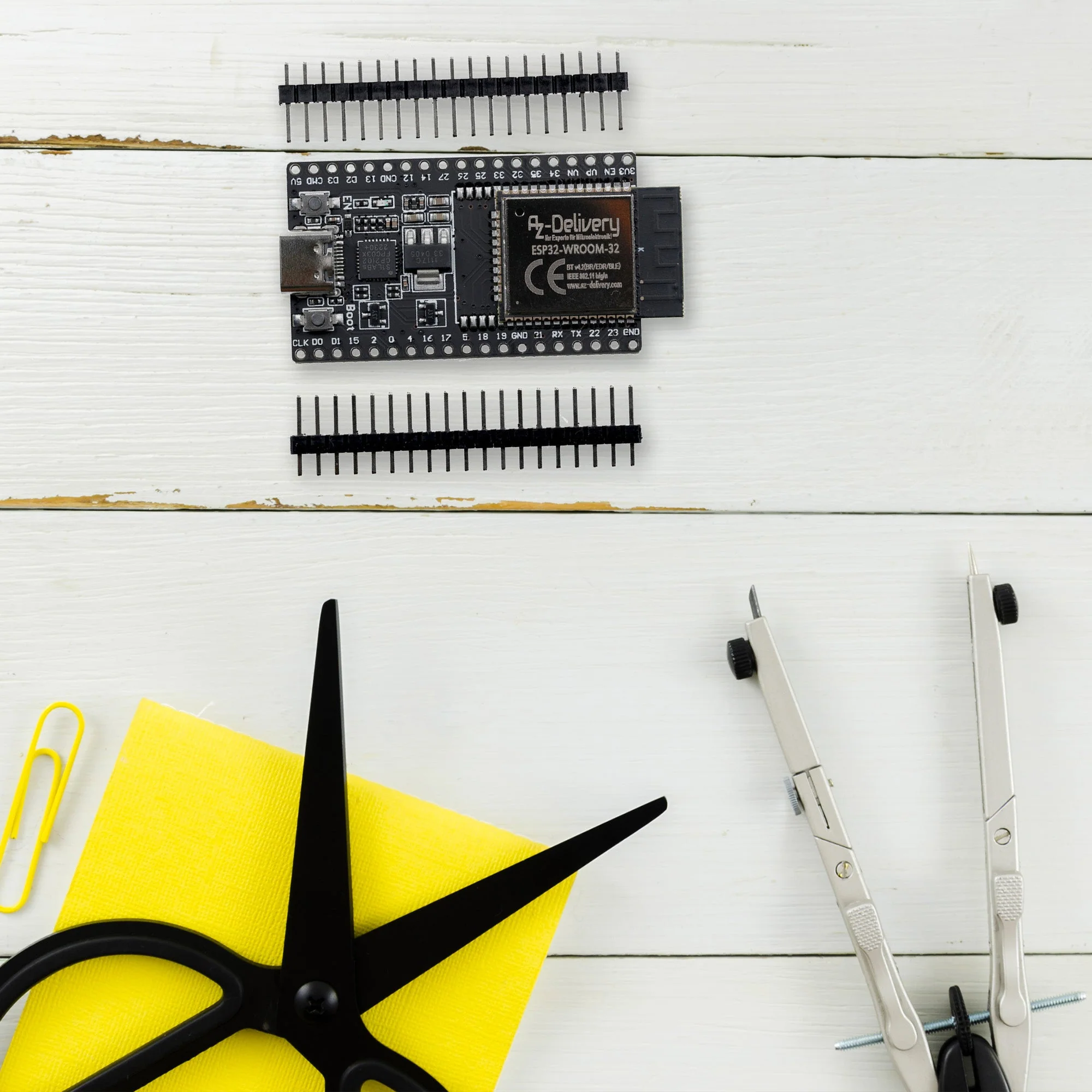 ESP32 Board Dev Kit C V4 NodeMCU WLAN WiFi Development Board unverlötet mit USB-C Anschluss kompatibel mit Arduino - Image 7
