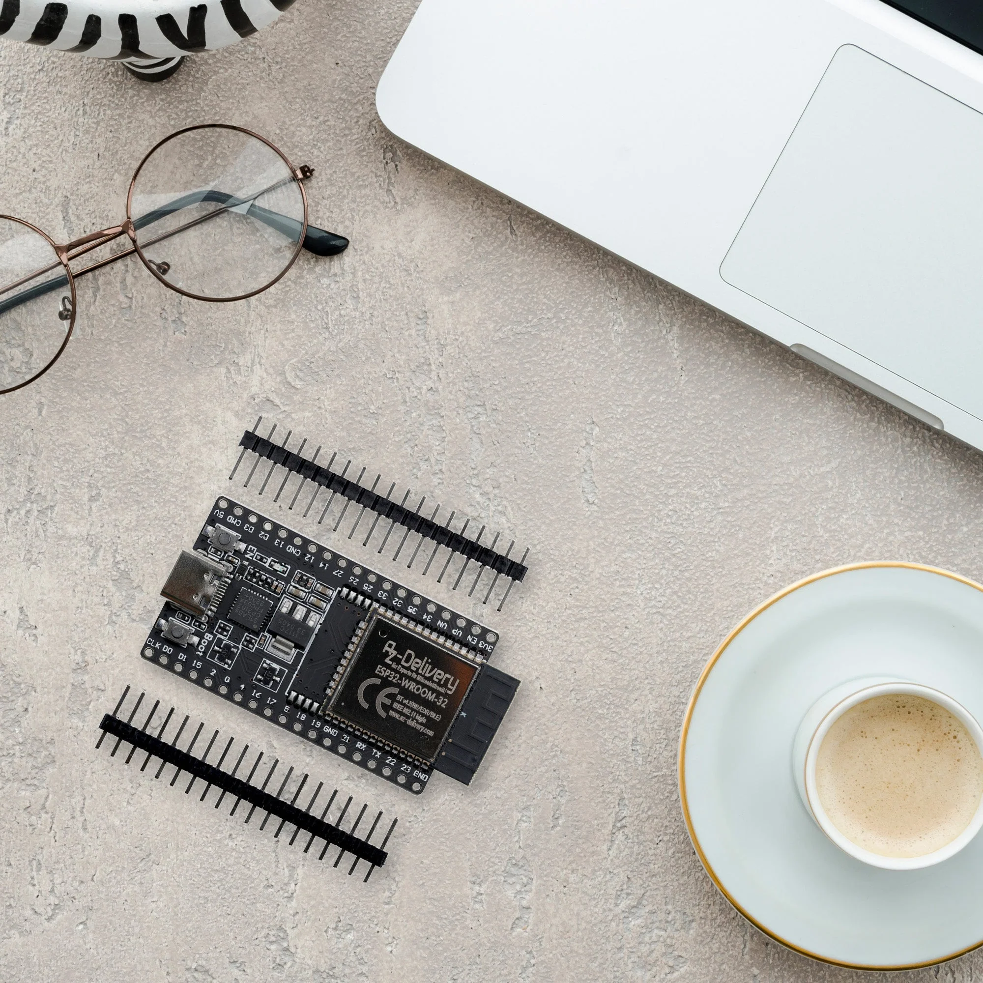 ESP32 Board Dev Kit C V4 NodeMCU WLAN WiFi Development Board unverlötet mit USB-C Anschluss kompatibel mit Arduino - Image 8