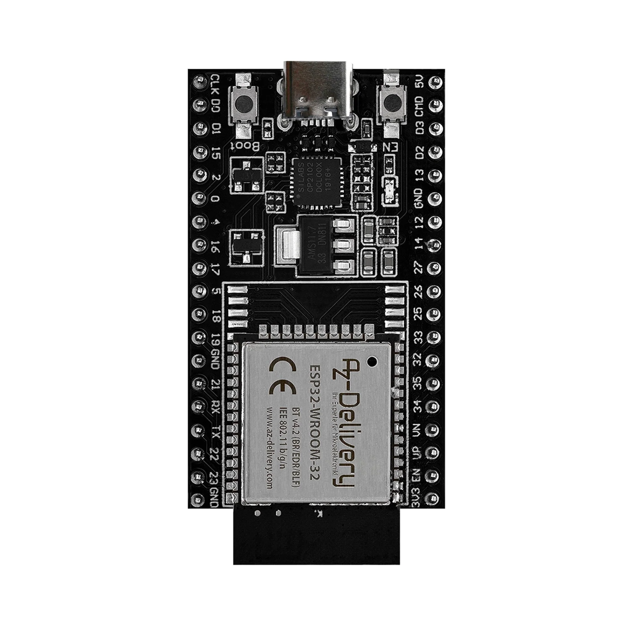 ESP32 Dev Kit C V4 NodeMCU WLAN WiFi Development Board mit USB-C Anschluss kompatibel mit Arduino