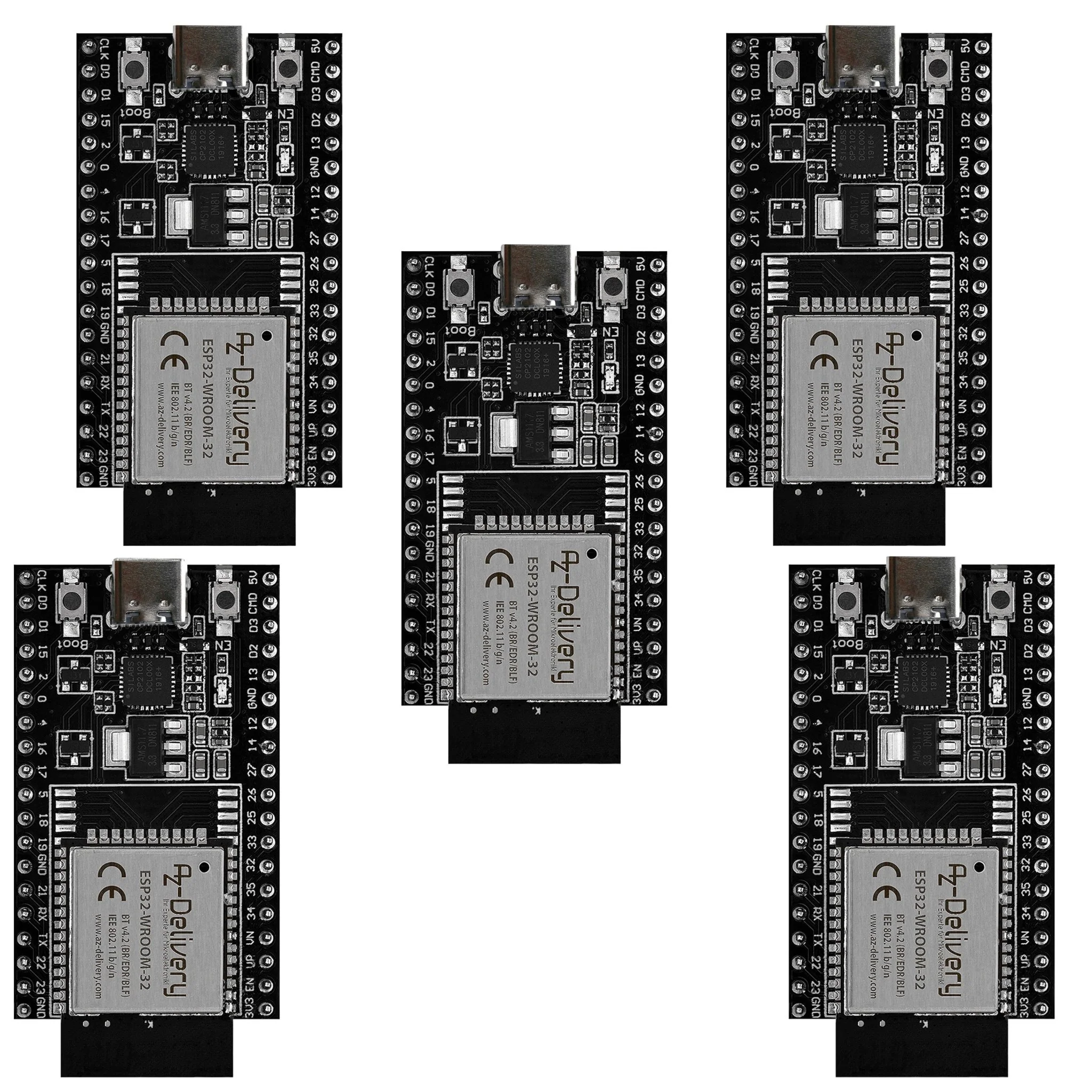 ESP32 Dev Kit C V4 NodeMCU WLAN WiFi Development Board mit USB-C Anschluss kompatibel mit Arduino - Image 2