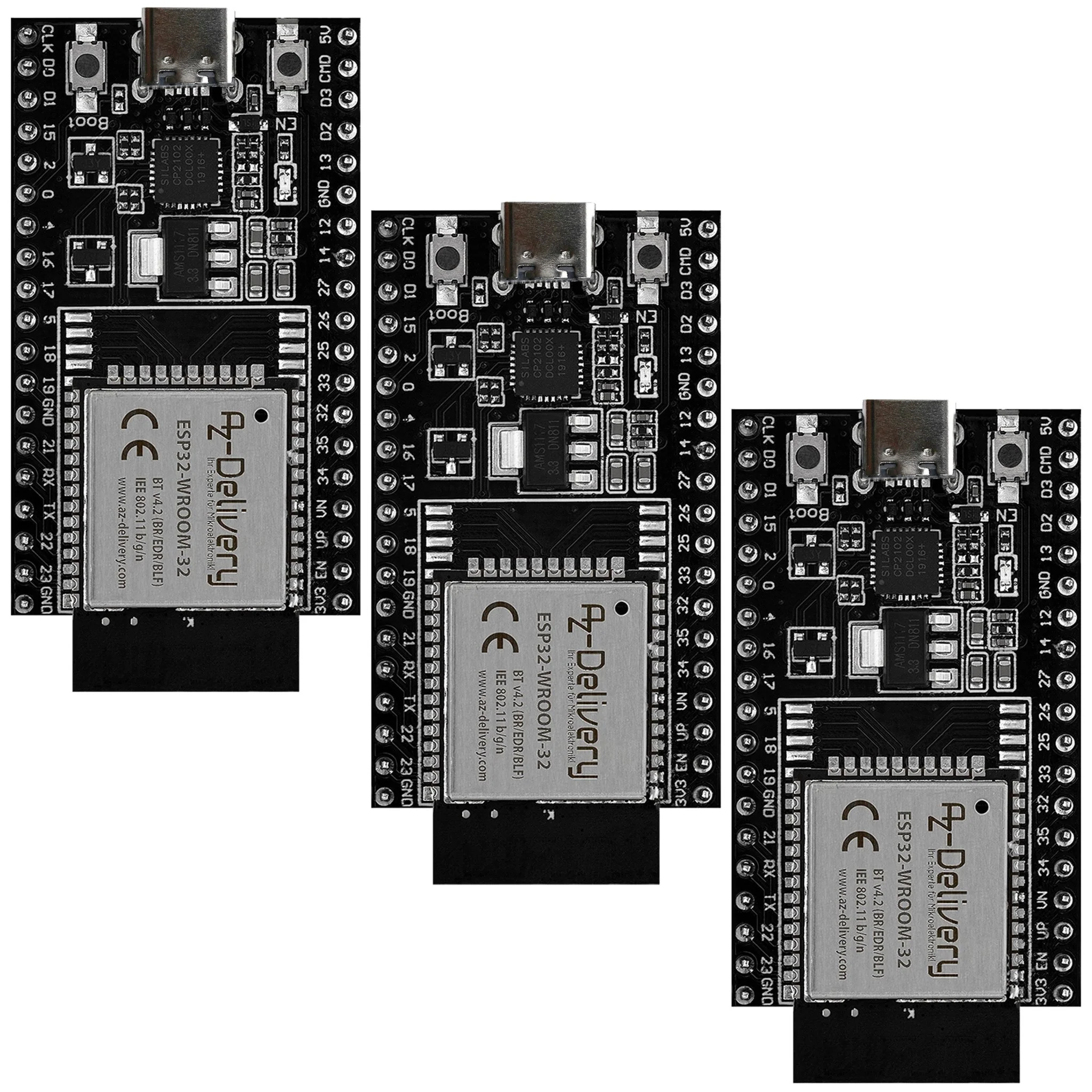ESP32 Dev Kit C V4 NodeMCU WLAN WiFi Development Board mit USB-C Anschluss kompatibel mit Arduino - Image 3