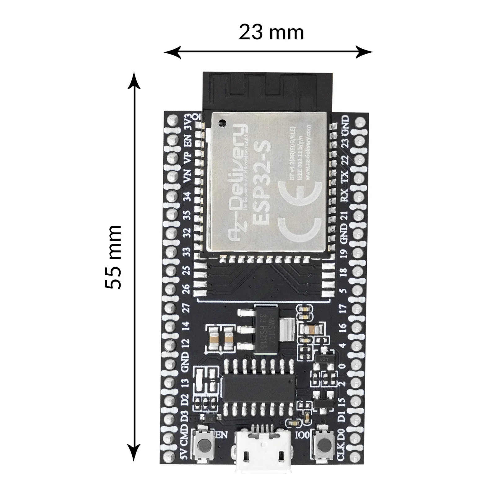 ESP32S Dev Kit C V4 NodeMCU WLAN Development Board kompatibel mit Arduino (Nachfolger Modul von ESP32S Dev Kit C V2) - Image 3
