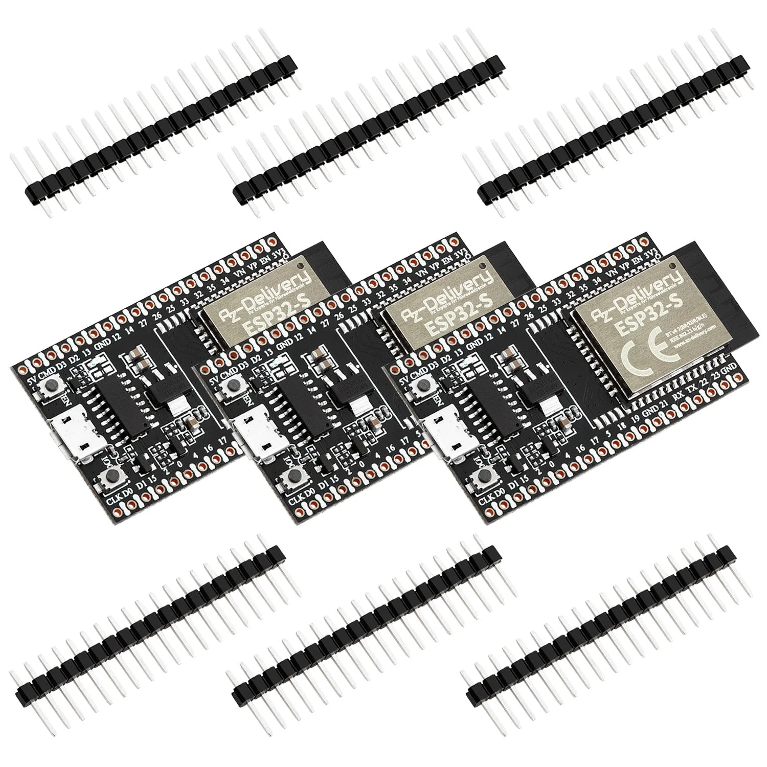 ESP32S Dev Kit C V4 NodeMCU WLAN Development Board unverlötet kompatibel mit Arduino (Nachfolger Modul von ESP32S Dev Kit C) - Image 5