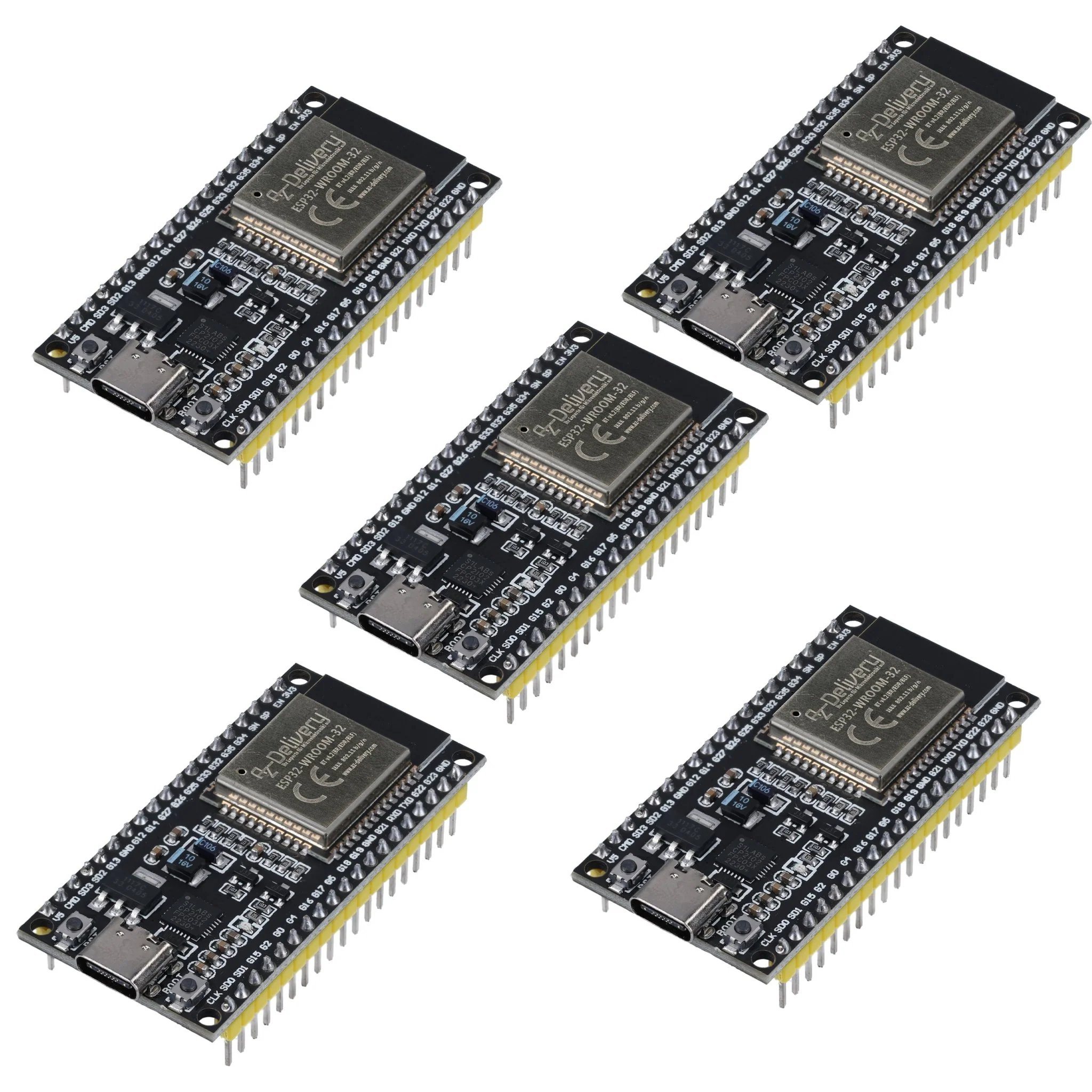 ESP32 NodeMCU Module WLAN WiFi Dev Kit C Development Board mit CP2102 und USB-C Anschluss | ESP 32 ESP32 wroom 32 | kompatibel mit Arduino - Image 3