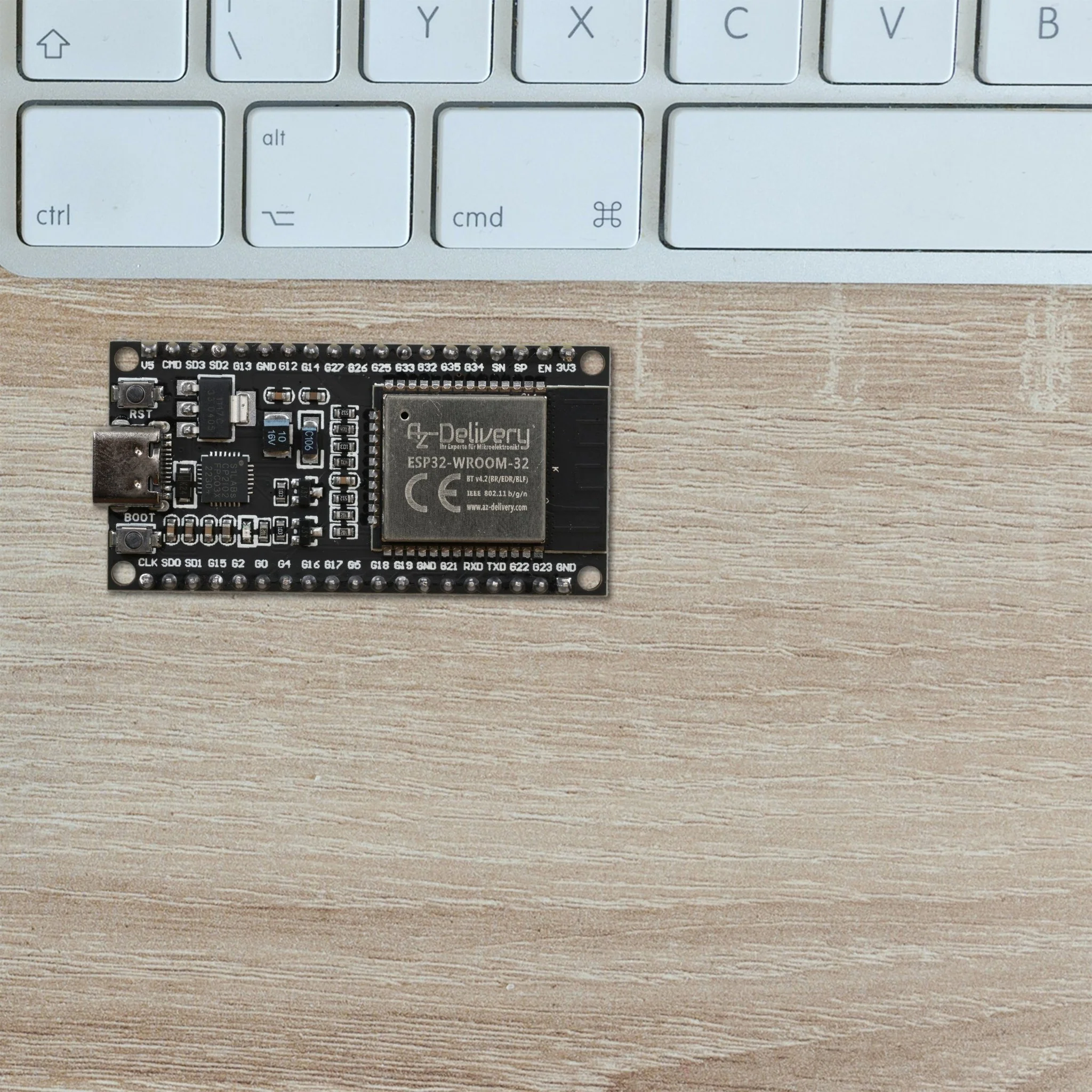 ESP32 NodeMCU Module WLAN WiFi Dev Kit C Development Board mit CP2102 und USB-C Anschluss | ESP 32 ESP32 wroom 32 | kompatibel mit Arduino - Image 4