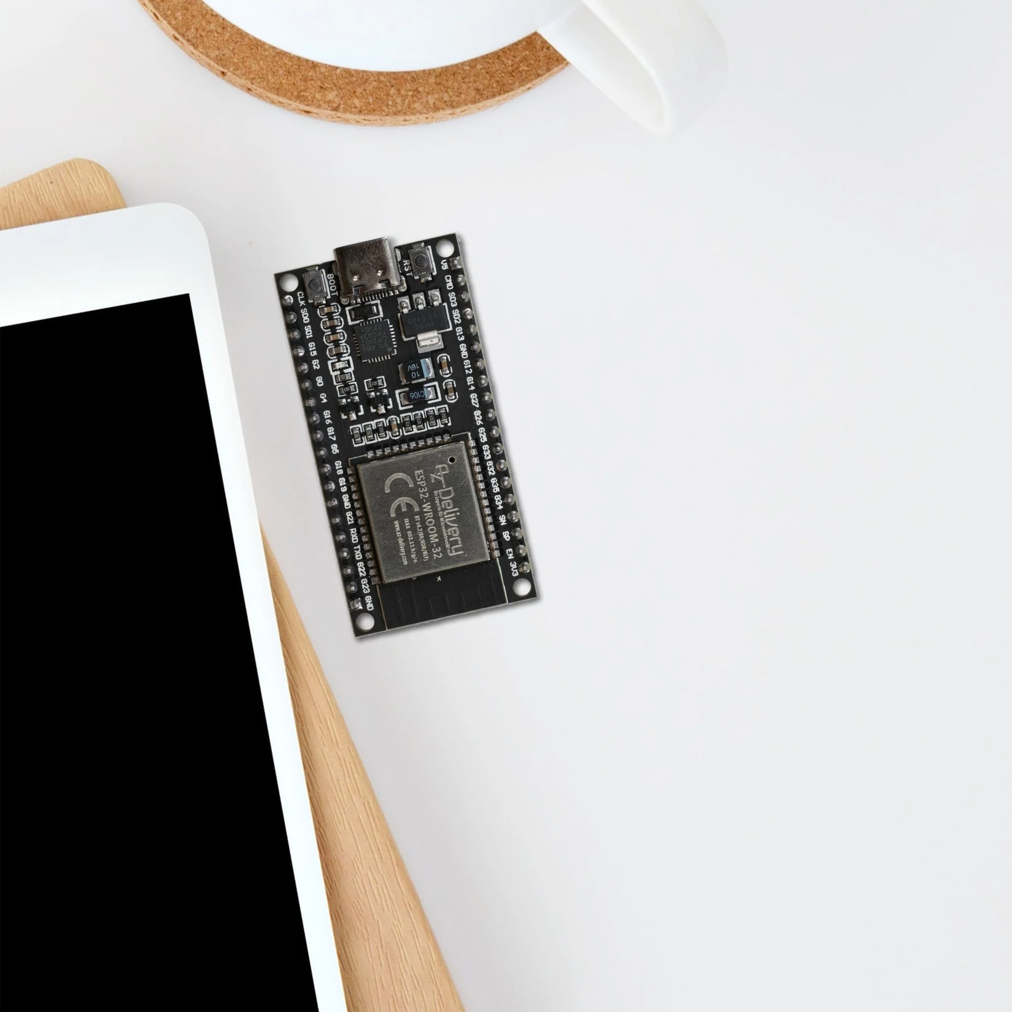 ESP32 NodeMCU Module WLAN WiFi Dev Kit C Development Board mit CP2102 und USB-C Anschluss | ESP 32 ESP32 wroom 32 | kompatibel mit Arduino - Image 6