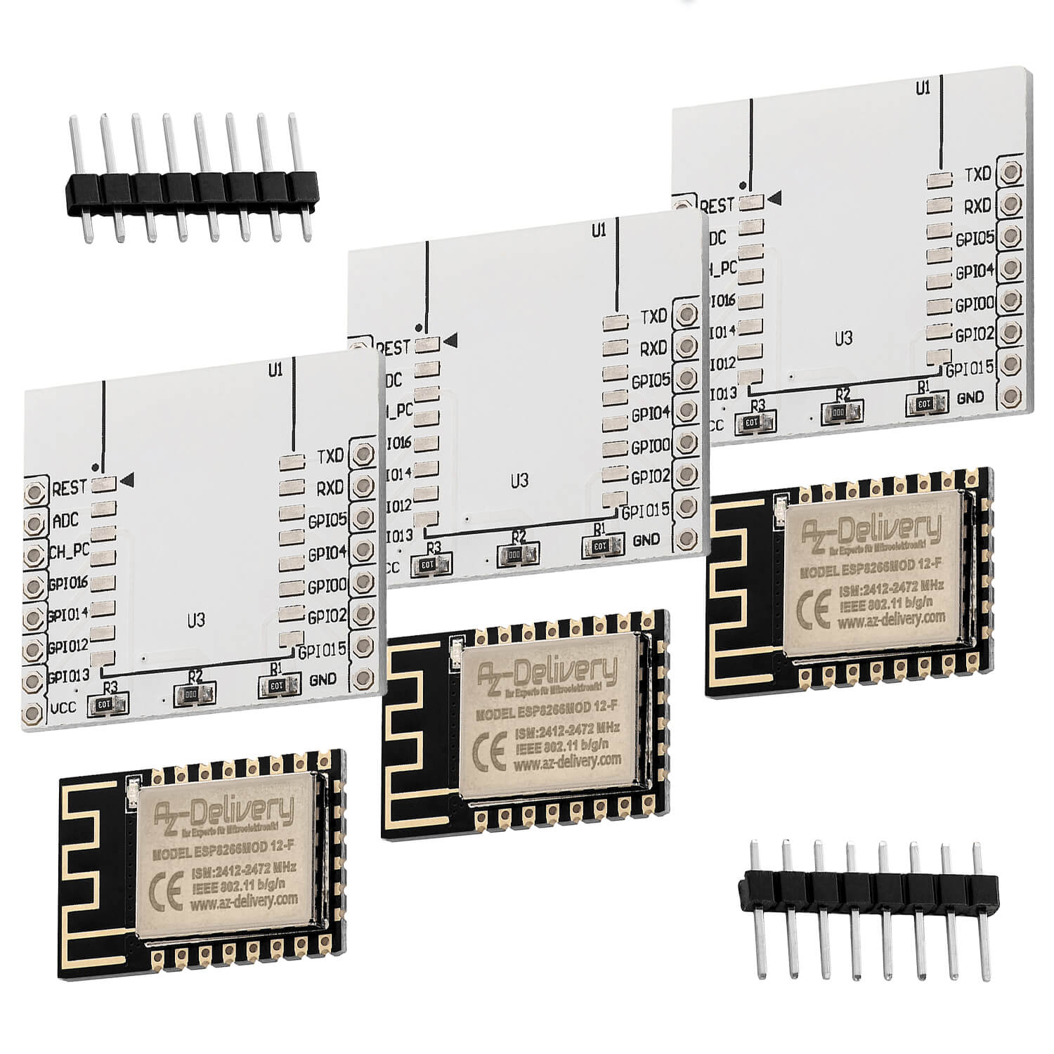 ESP8266 ESP-12F verbesserte Version zu ESP-12E, Wireless remote serielles WLAN WIFI Modul für Raspberry Pi und Mikrocontroller mit gratis Adapter Board! - Image 4