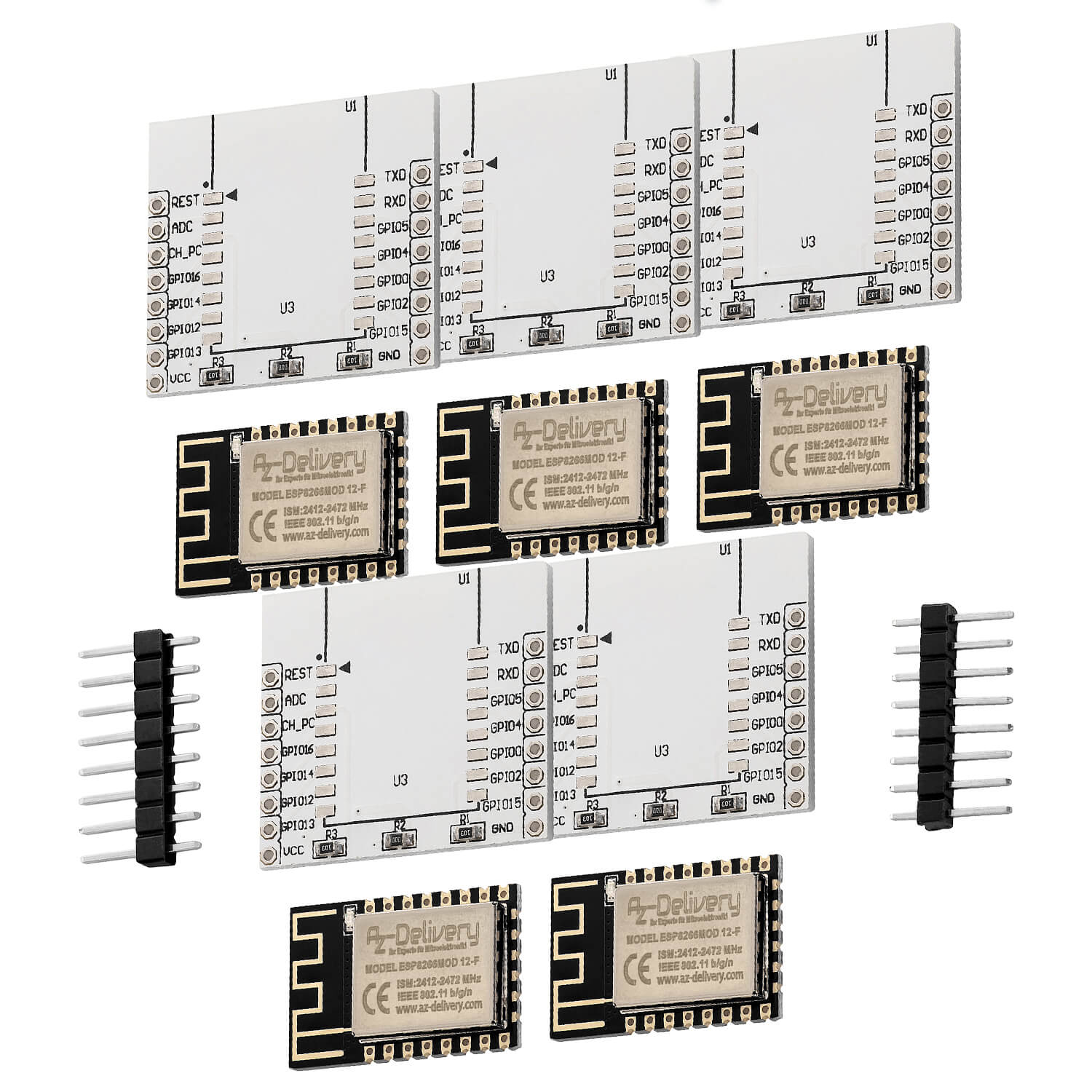 ESP8266 ESP-12F verbesserte Version zu ESP-12E, Wireless remote serielles WLAN WIFI Modul für Raspberry Pi und Mikrocontroller mit gratis Adapter Board! - Image 5