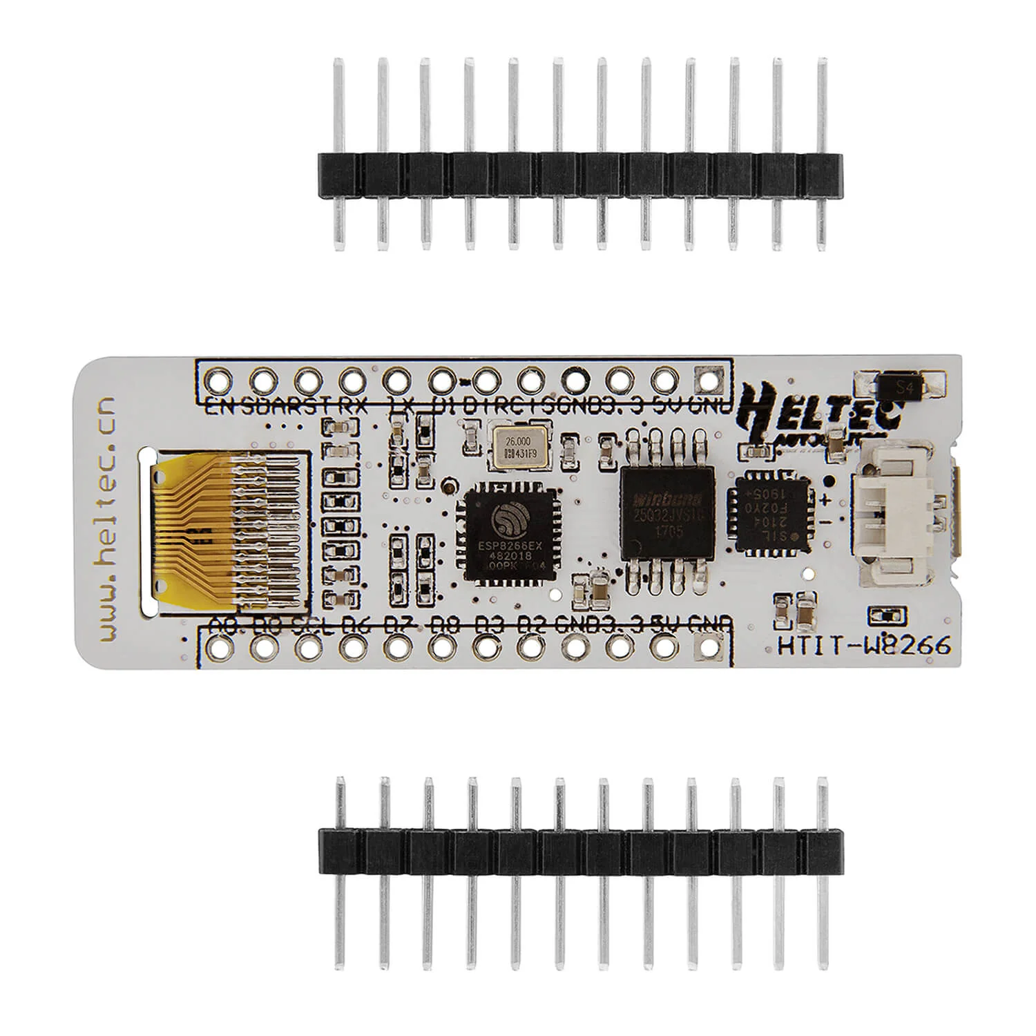 ESP8266 Heltec NodeMCU Mikrocontroller mit integriertem 0.91" OLED Display - Image 3