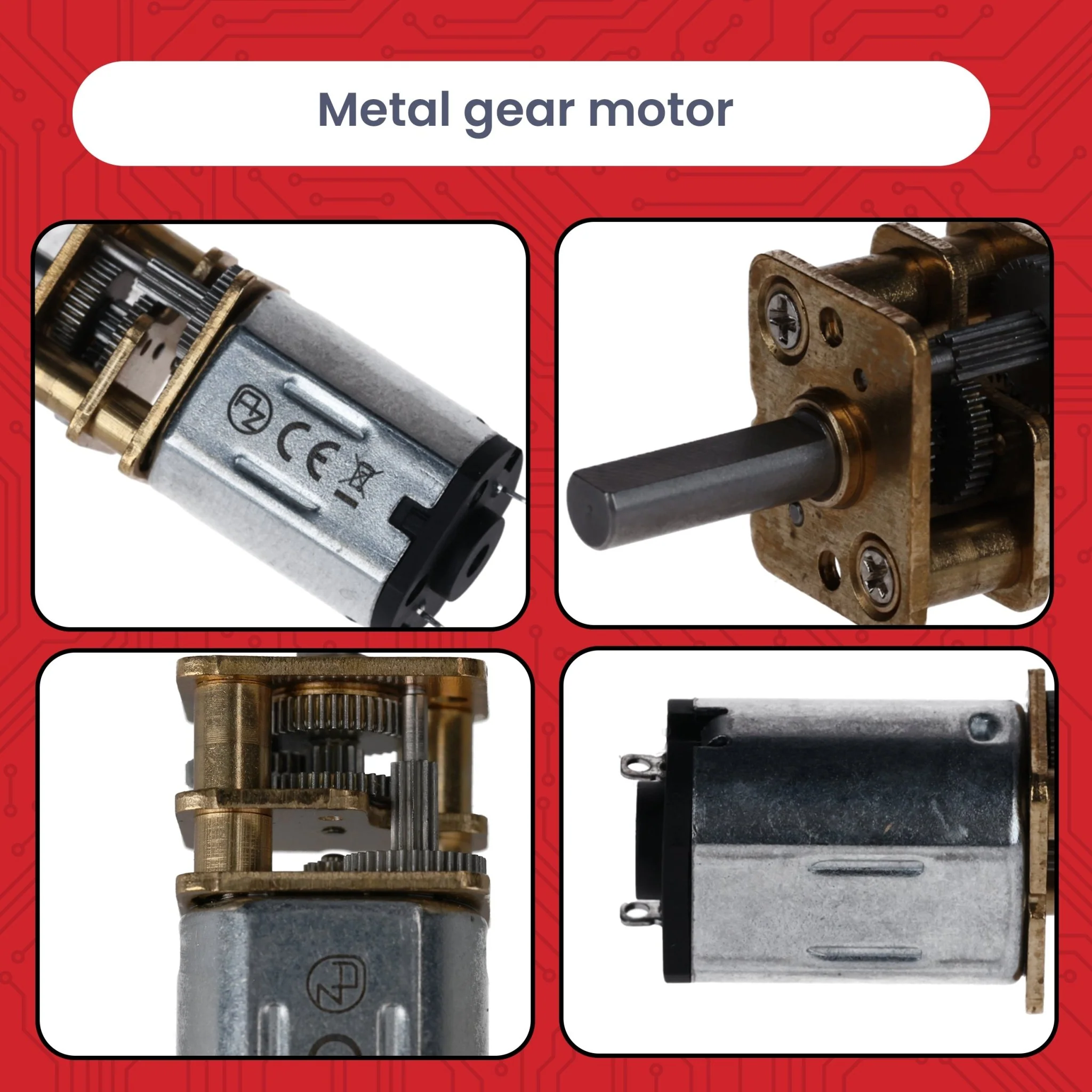 GA12-N20 DC Getriebemotor 3-12V Mini-Metallmotor (80RPM) Präzise Steuerung für Modellbau, Robotik & DIY-Projekte | Langlebiges Metallgetriebe - Image 2