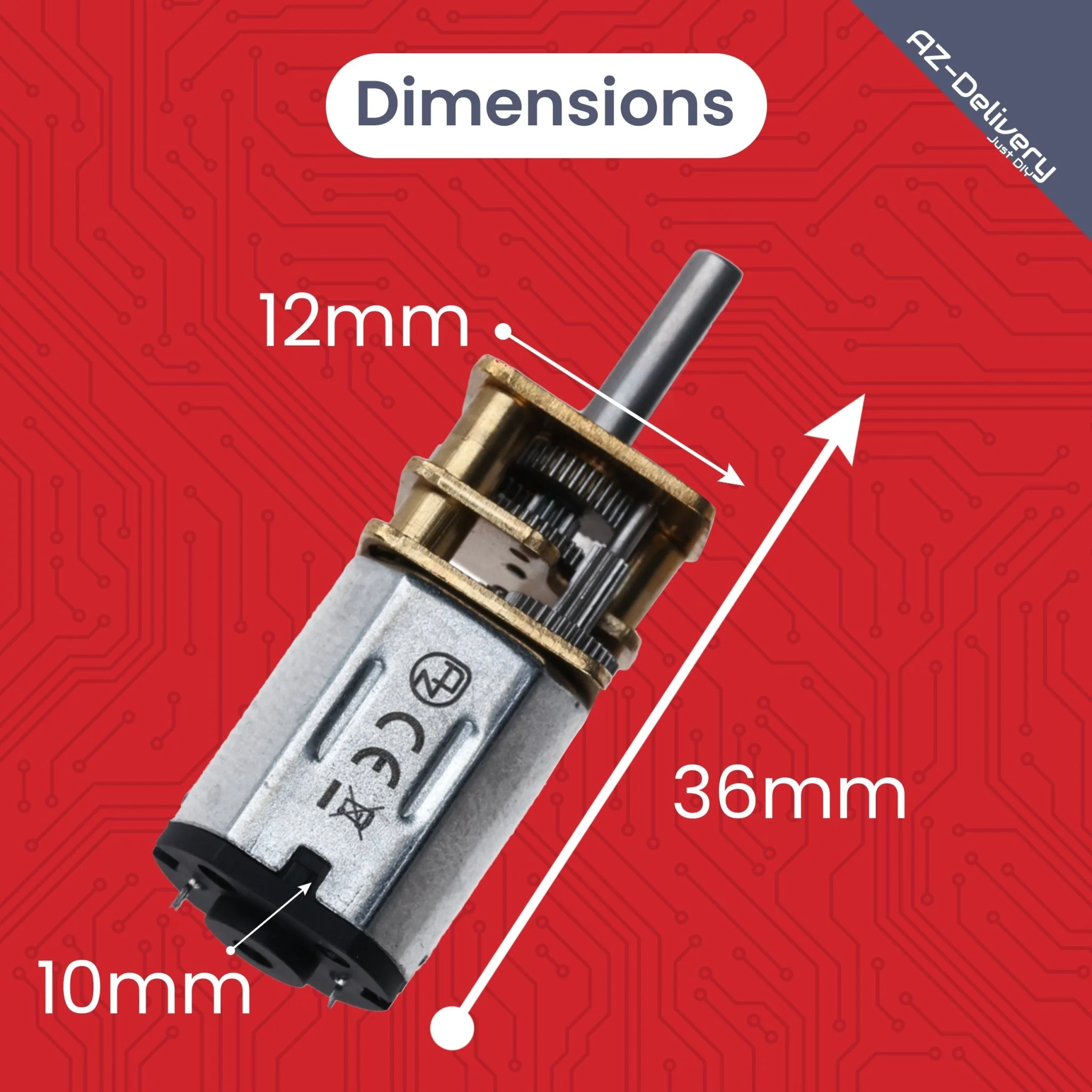 GA12-N20 DC Getriebemotor 3-12V Mini-Metallmotor (80RPM) Präzise Steuerung für Modellbau, Robotik & DIY-Projekte | Langlebiges Metallgetriebe - Image 3