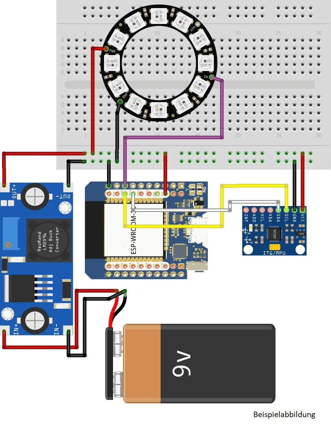 Bunter LED Würfel - LED Ring per Gyroskop und ESP32 steuern - Image 2