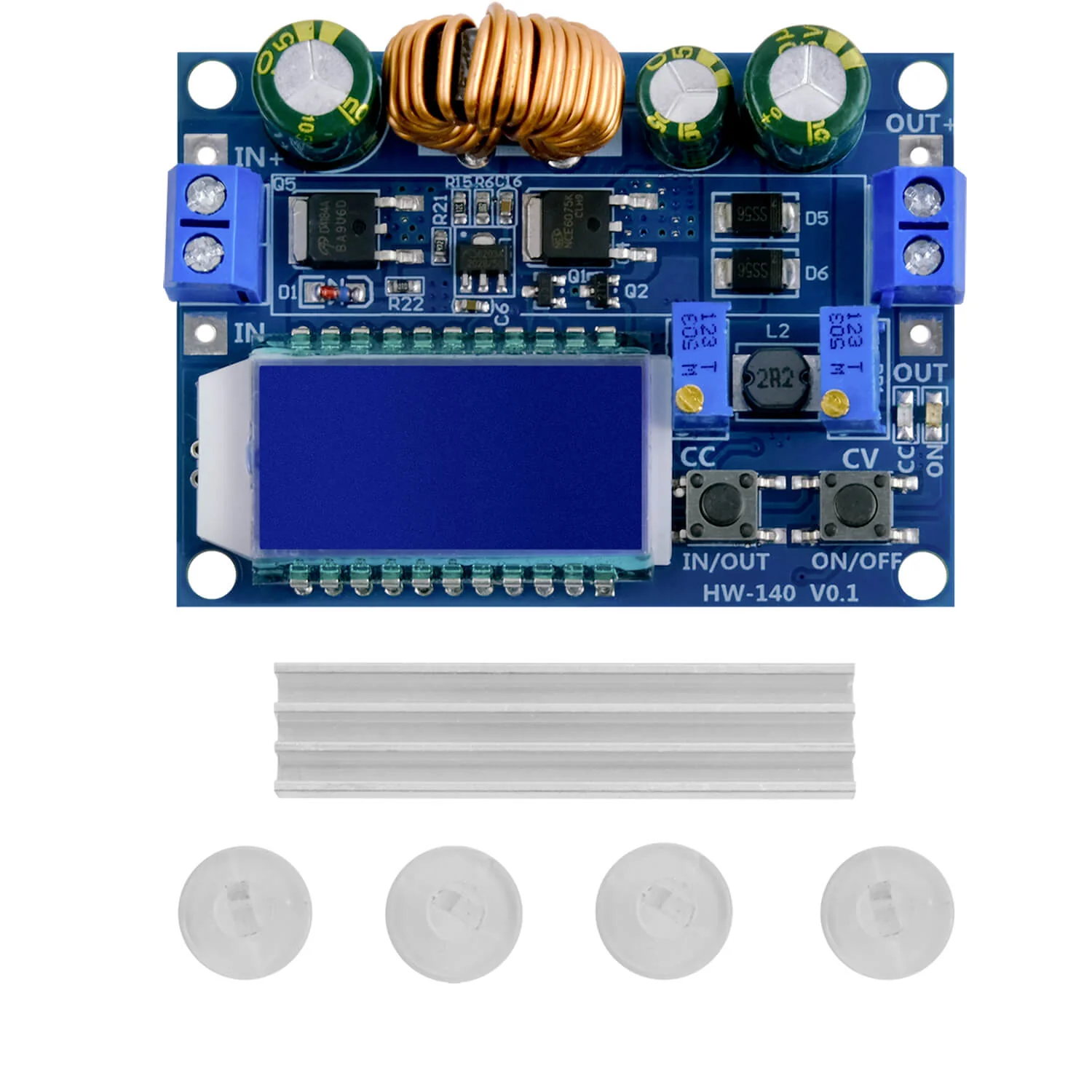 HW-140 DC-DC Buck Boost Converter Step Up/Down, LCD-Anzeige, 3A 5,5V-30V zu 0,5V-30V kompatibel mit Arduino - Image 2