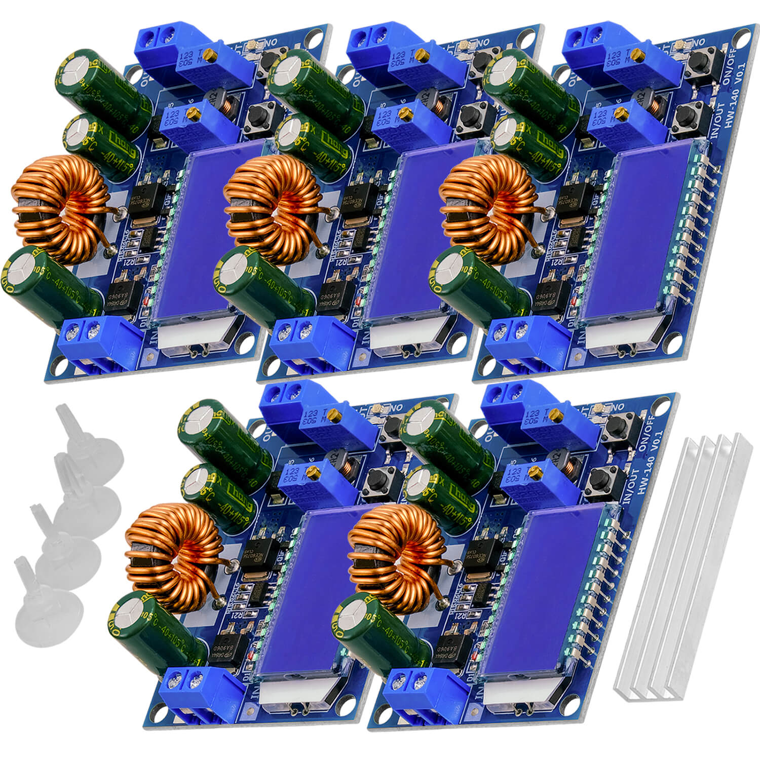 HW-140 DC-DC Buck Boost Converter Step Up/Down, LCD-Anzeige, 3A 5,5V-30V zu 0,5V-30V kompatibel mit Arduino - Image 5