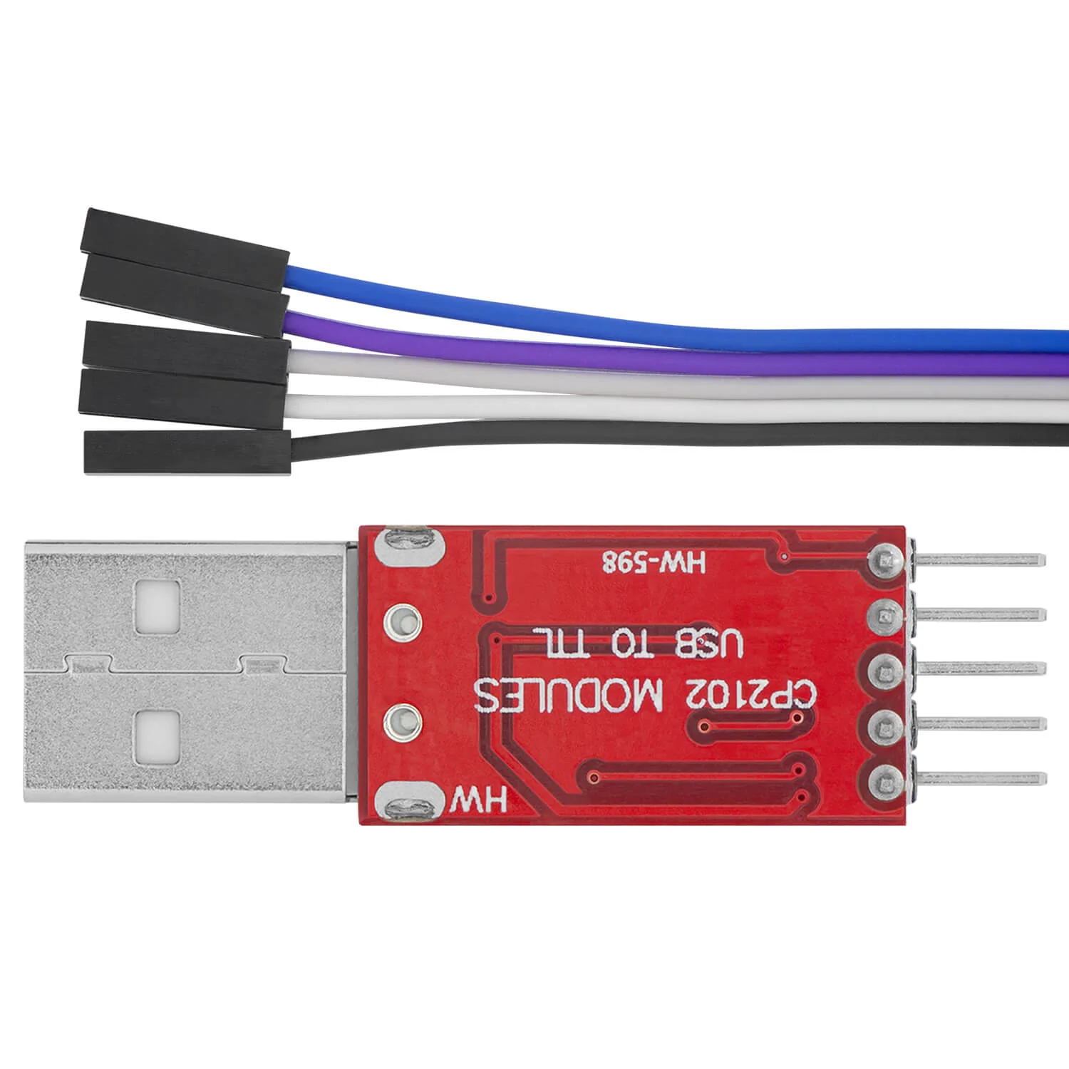 CP2102 USB zu TTL Konverter HW-598 für 3,3V und 5V mit Jumper Kabel - Image 3