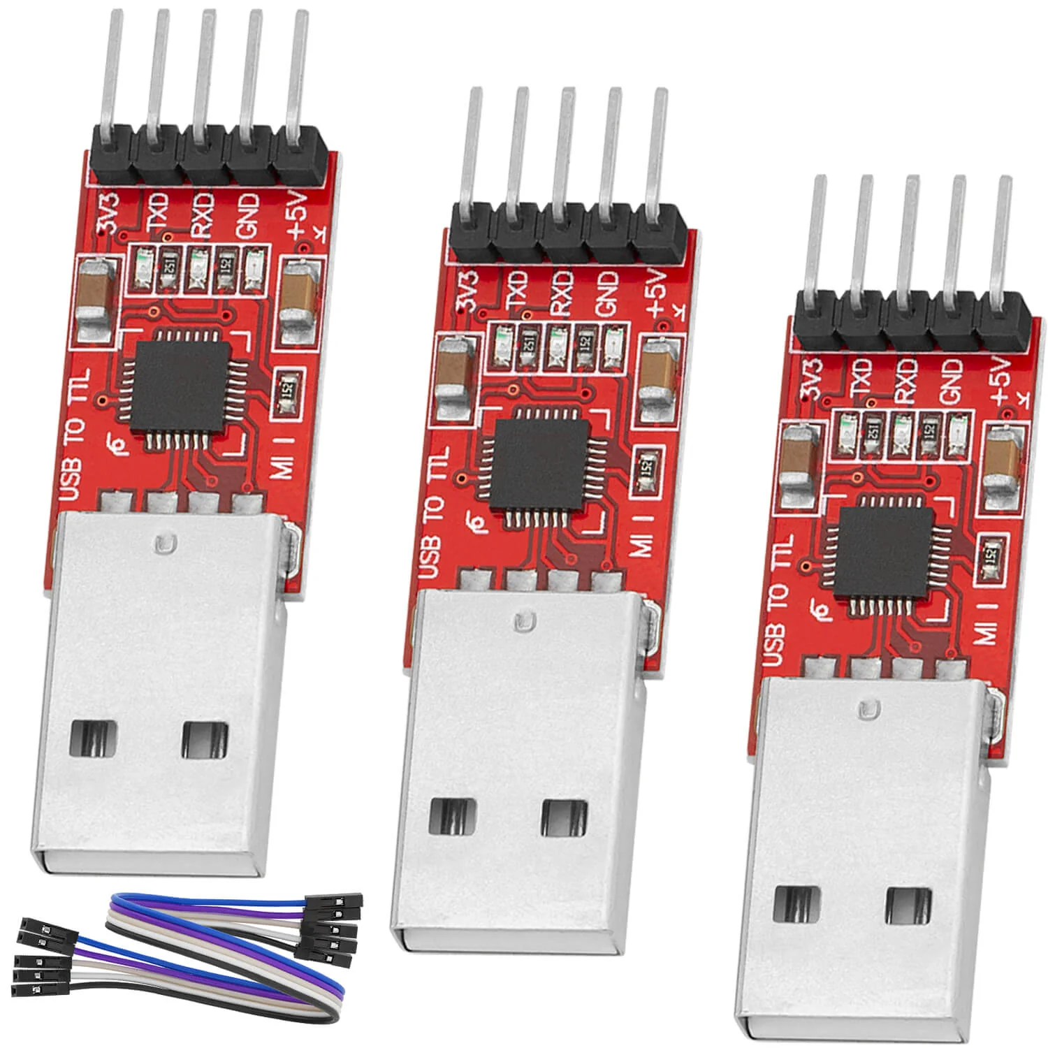 CP2102 USB zu TTL Konverter HW-598 für 3,3V und 5V mit Jumper Kabel - Image 5