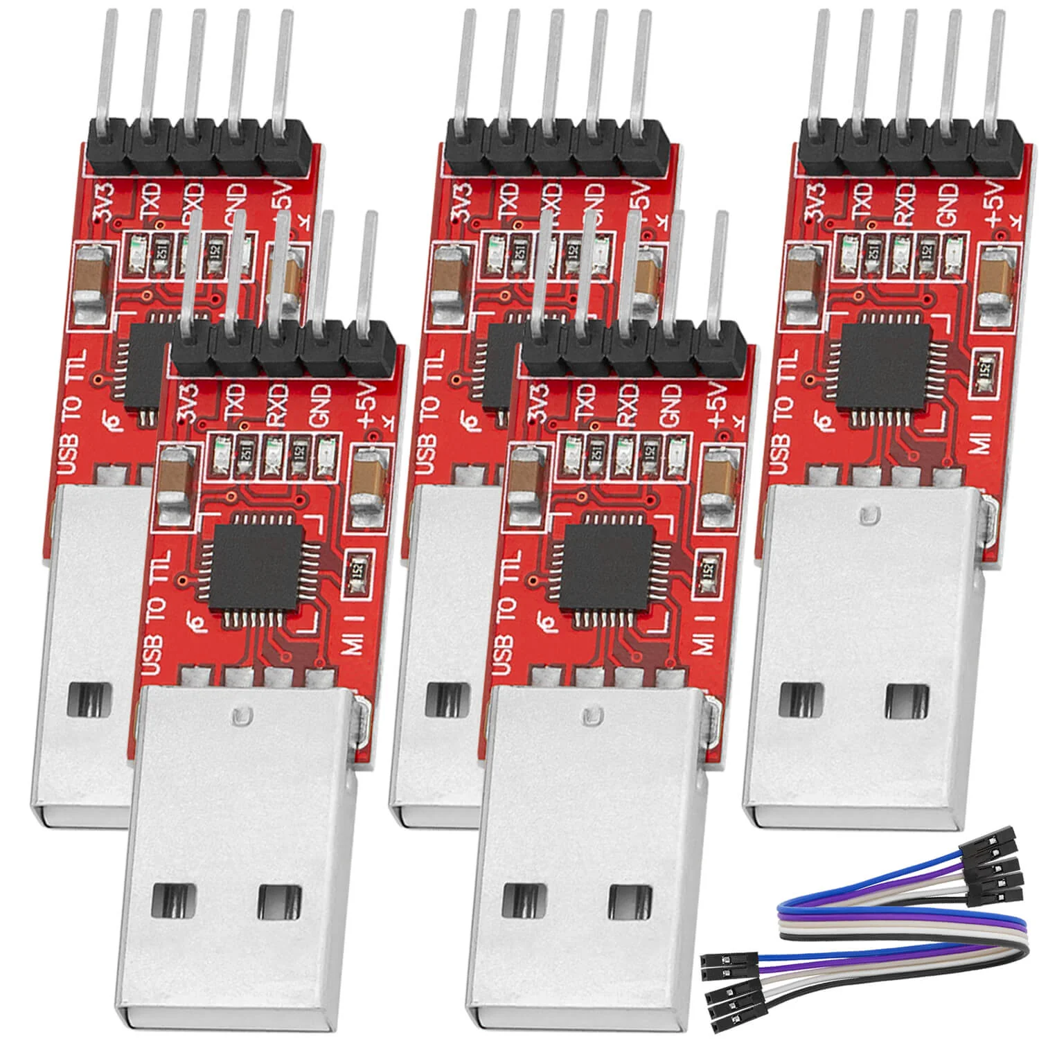 CP2102 USB zu TTL Konverter HW-598 für 3,3V und 5V mit Jumper Kabel - Image 6