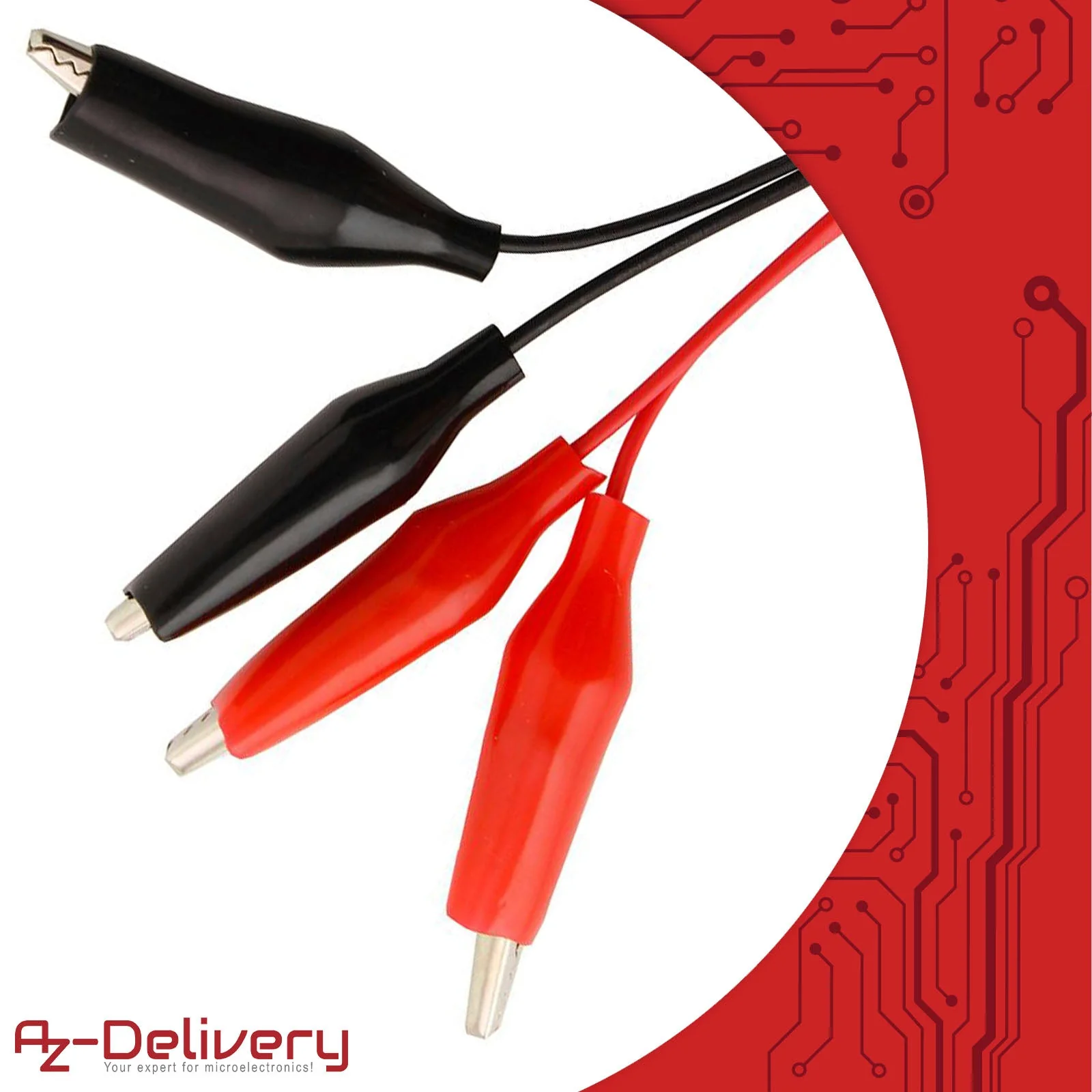 Krokodilklemmen 28mm Elektroklemme mit Schutzisolierung in Rot und Schwarz - Image 5