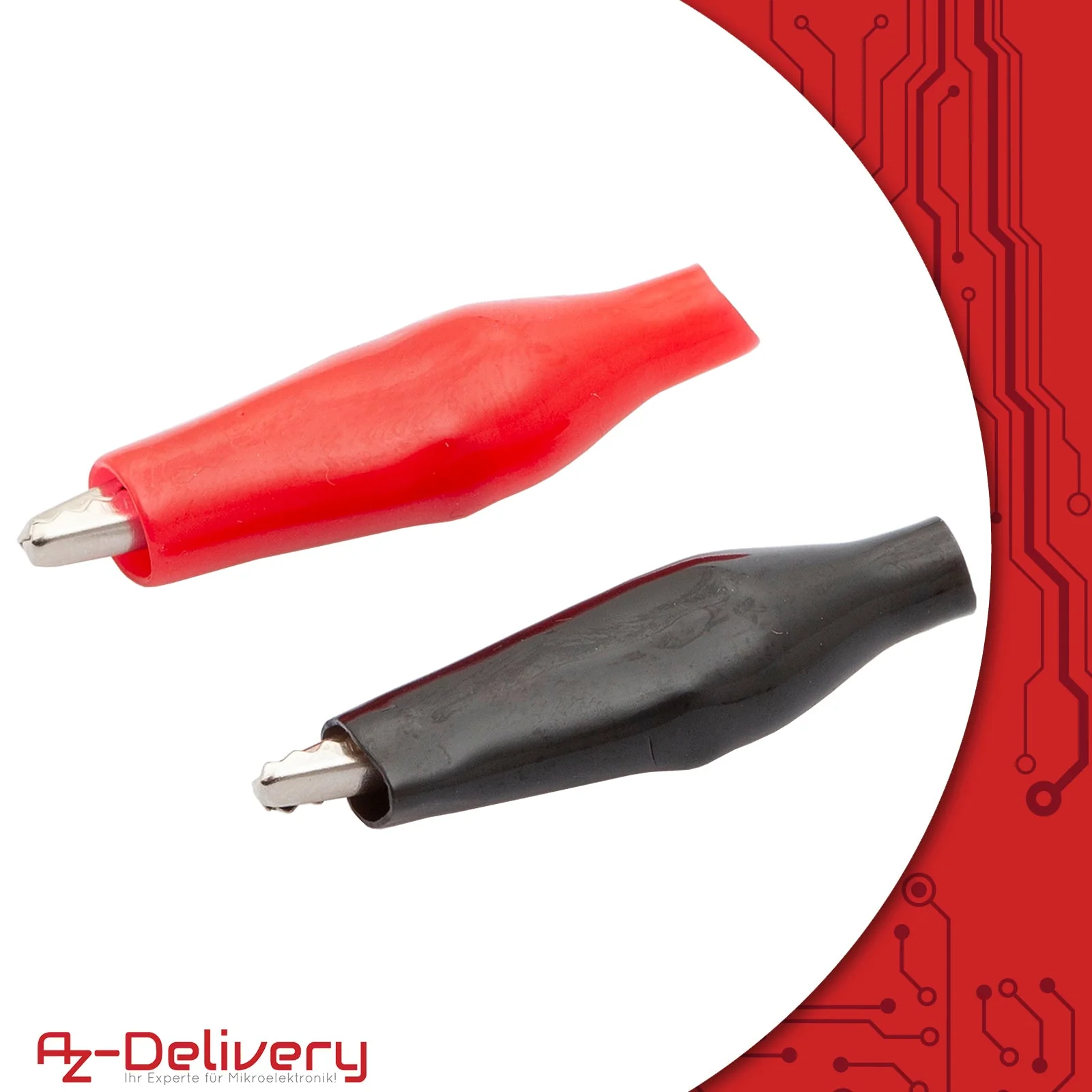 Krokodilklemmen 28mm Elektroklemme mit Schutzisolierung in Rot und Schwarz - Image 6