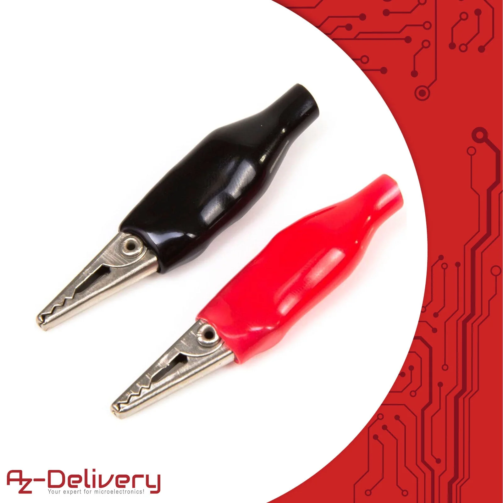 Krokodilklemmen 28mm Elektroklemme mit Schutzisolierung in Rot und Schwarz - Image 8