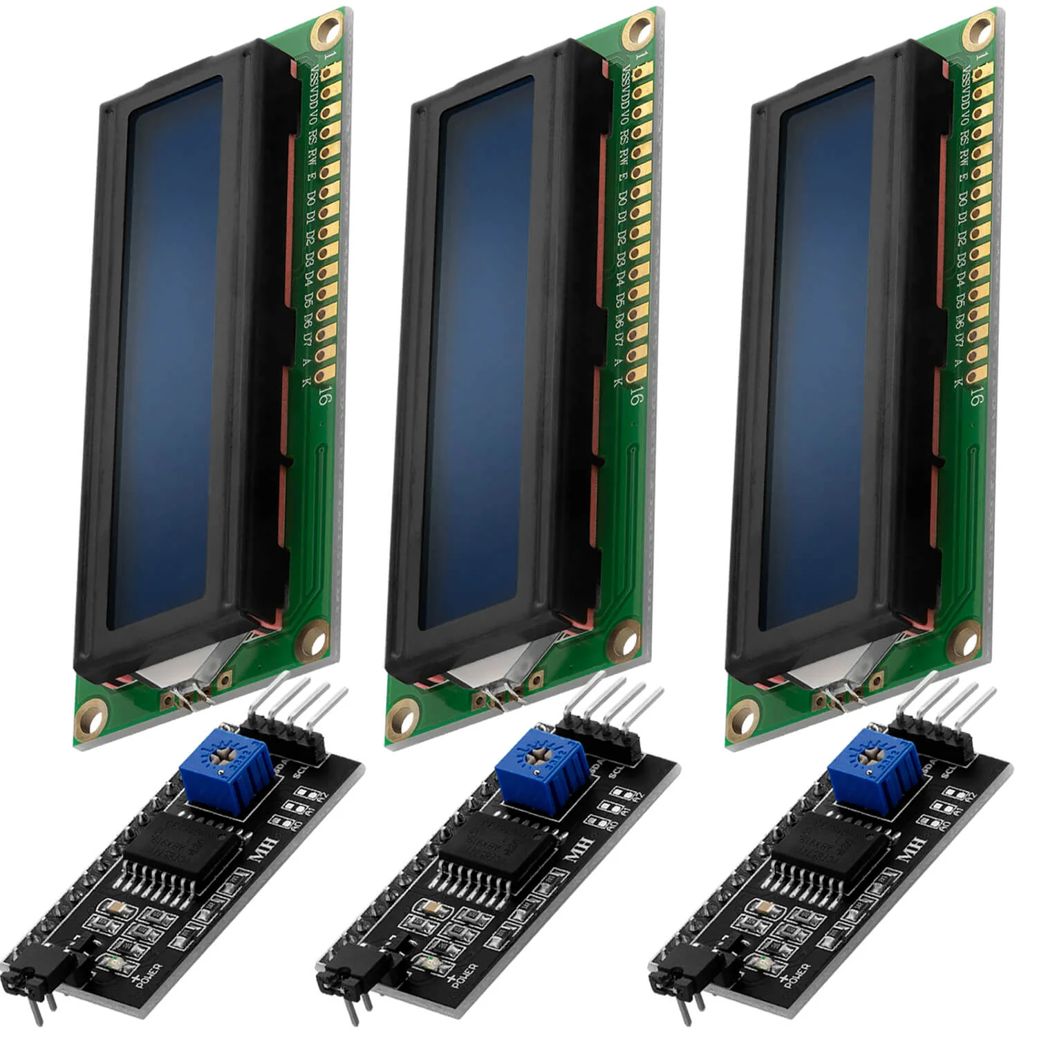 HD44780 1602 LCD Modul Display Bundle mit I2C Schnittstelle 2x16 Zeichen kompatibel mit Arduino und Raspberry Pi - Image 5