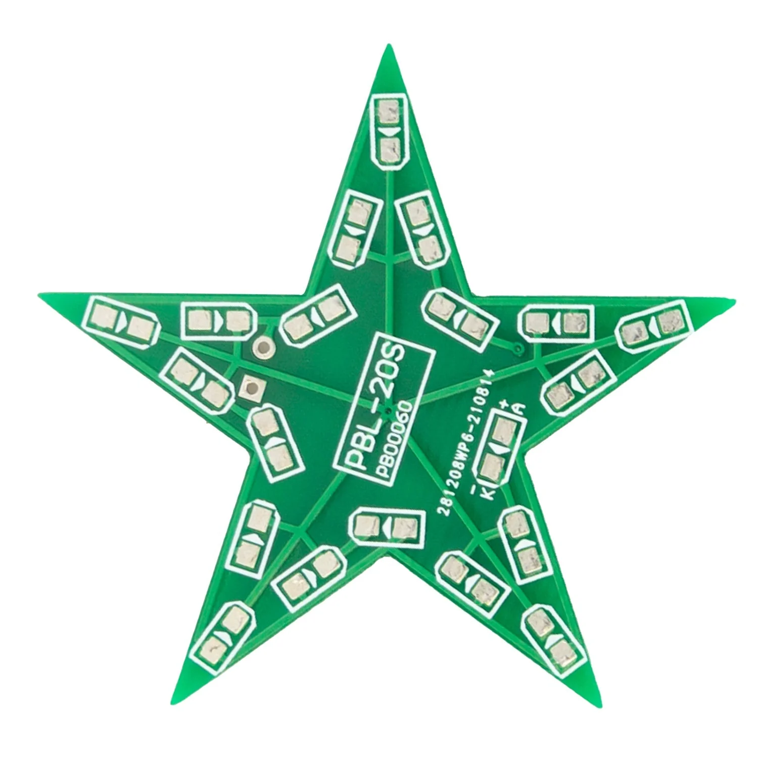 LED Weihnachtsstern Lötset – DIY Elektronik Bausatz für einen Stern mit rotem Beleuchtungseffekt - Image 2