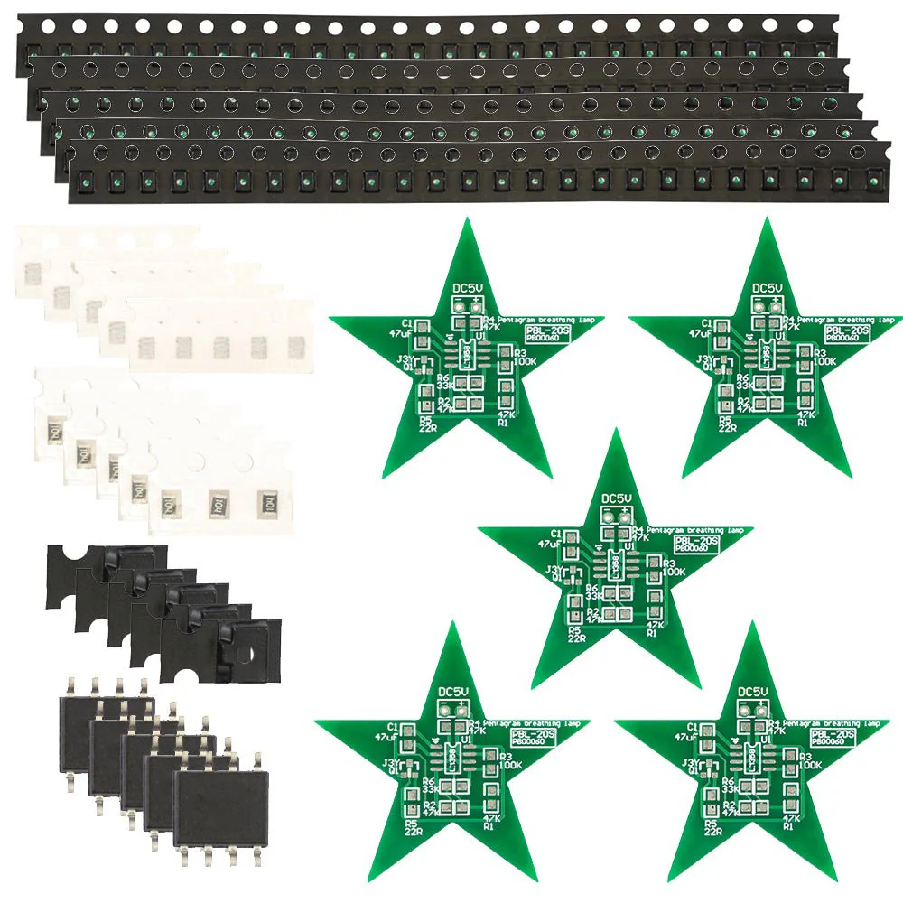 LED Weihnachtsstern Lötset – DIY Elektronik Bausatz für einen Stern mit rotem Beleuchtungseffekt - Image 7