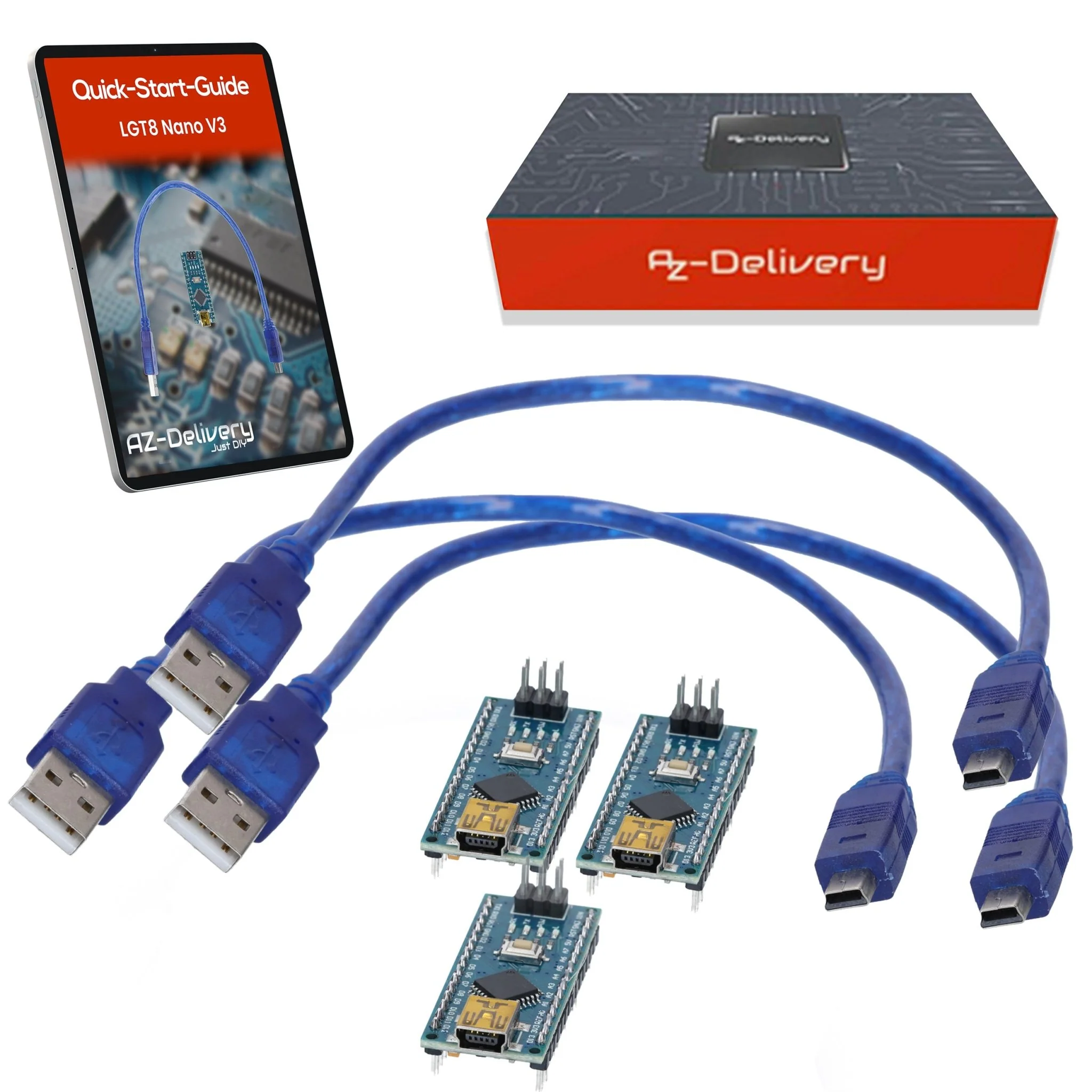 LGT8 Nano V3 - Mikrocontroller Board mit LGT8F328P und CH340, kompatibel mit Arduino Nano, 32 MHz Taktfrequenz, mit vorgelöteten Pins & USB-Kabel - Image 5