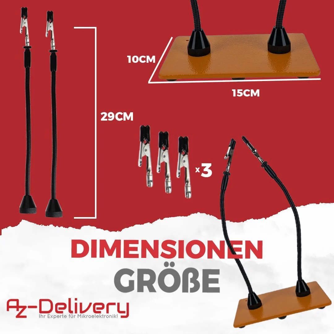 Magnetische Dritte Hand Lötstation – Professionelle Löthilfe mit 2 Verstellbaren Helfenden Armen - Image 3