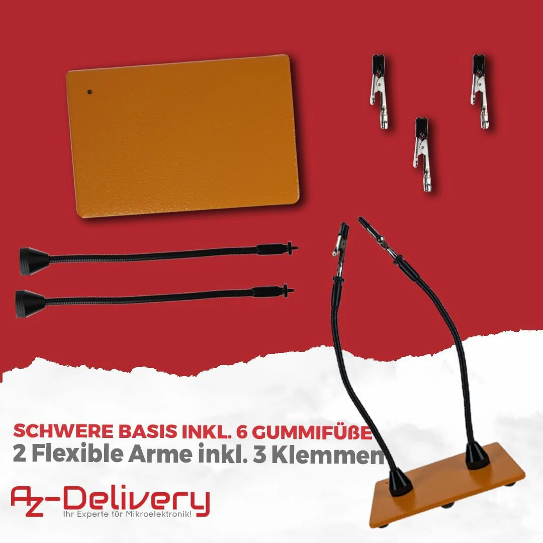 Magnetische Dritte Hand Lötstation – Professionelle Löthilfe mit 2 Verstellbaren Helfenden Armen - Image 4