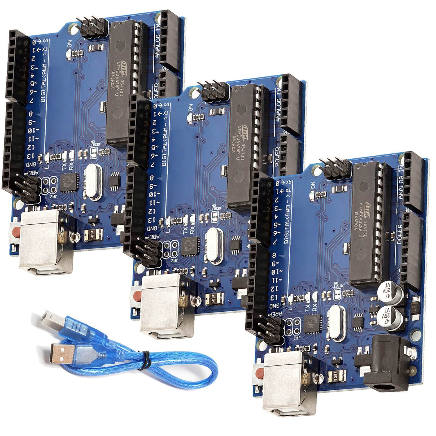 AZ-ATmega328DIP-Board Mikrocontroller Board ATmega16U2 8-bit Entwicklerboard mit USB-Kabel - Image 5