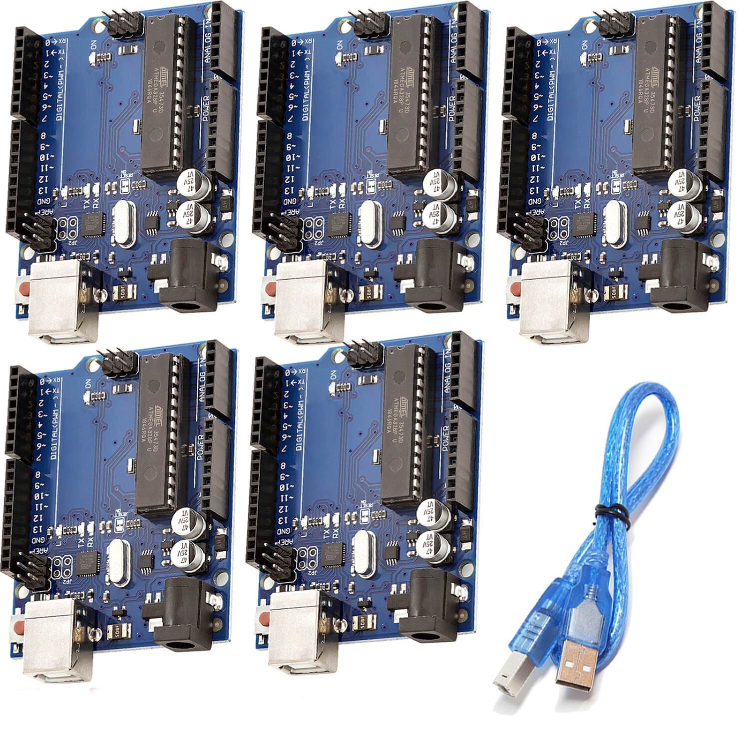 AZ-ATmega328DIP-Board Mikrocontroller Board ATmega16U2 8-bit Entwicklerboard mit USB-Kabel - Image 6