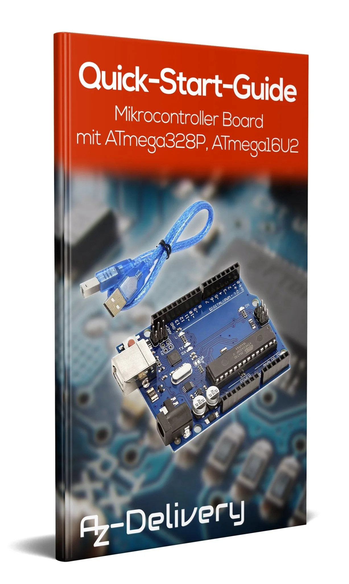AZ-ATmega328DIP-Board Mikrocontroller Board ATmega16U2 8-bit Entwicklerboard mit USB-Kabel - Image 8