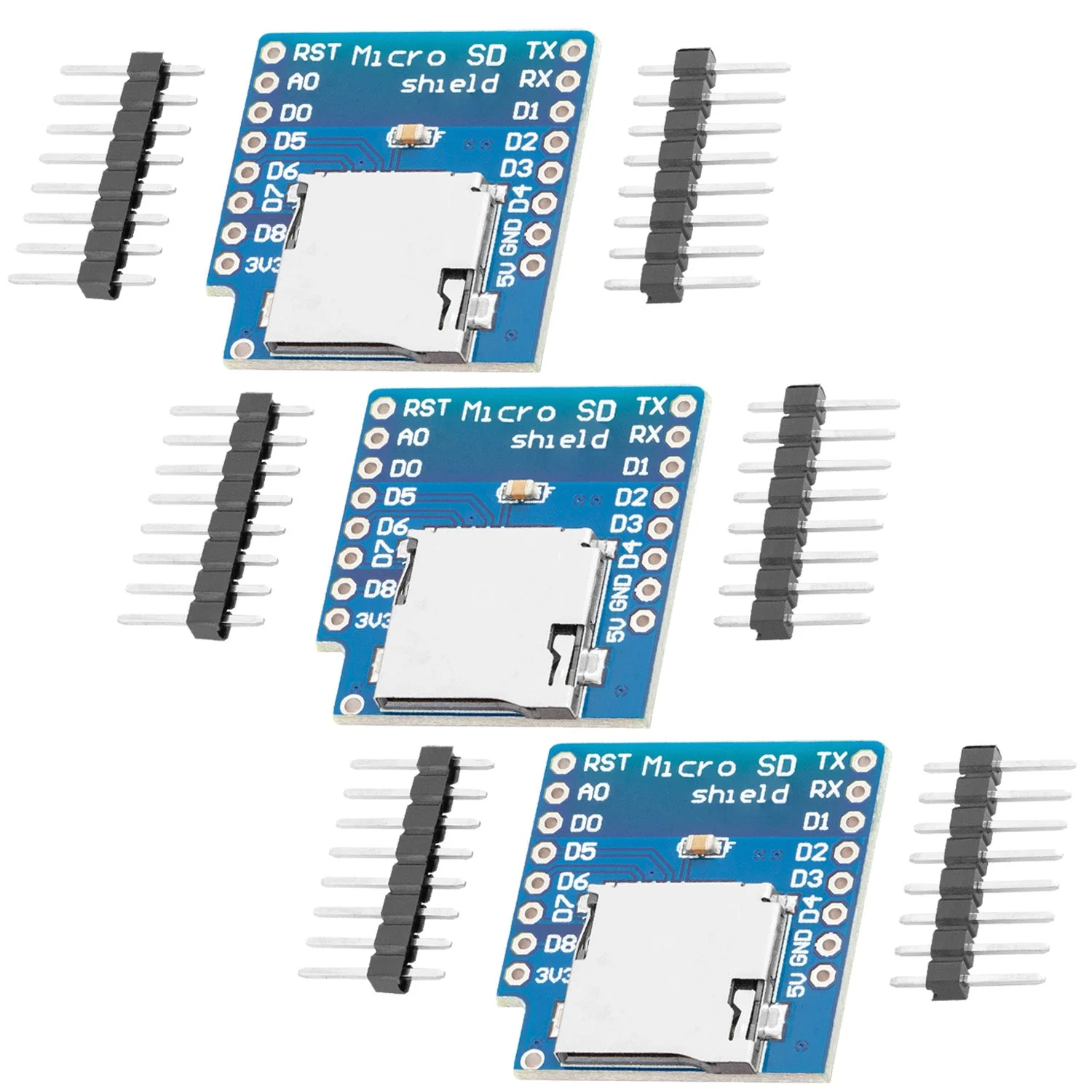 Micro SD Karten D1 Mini Shield Adapter - 8 Pin 3.3V SD Card Lesermodul mit SPI Interface, Kompatibel mit Arduino - Image 2