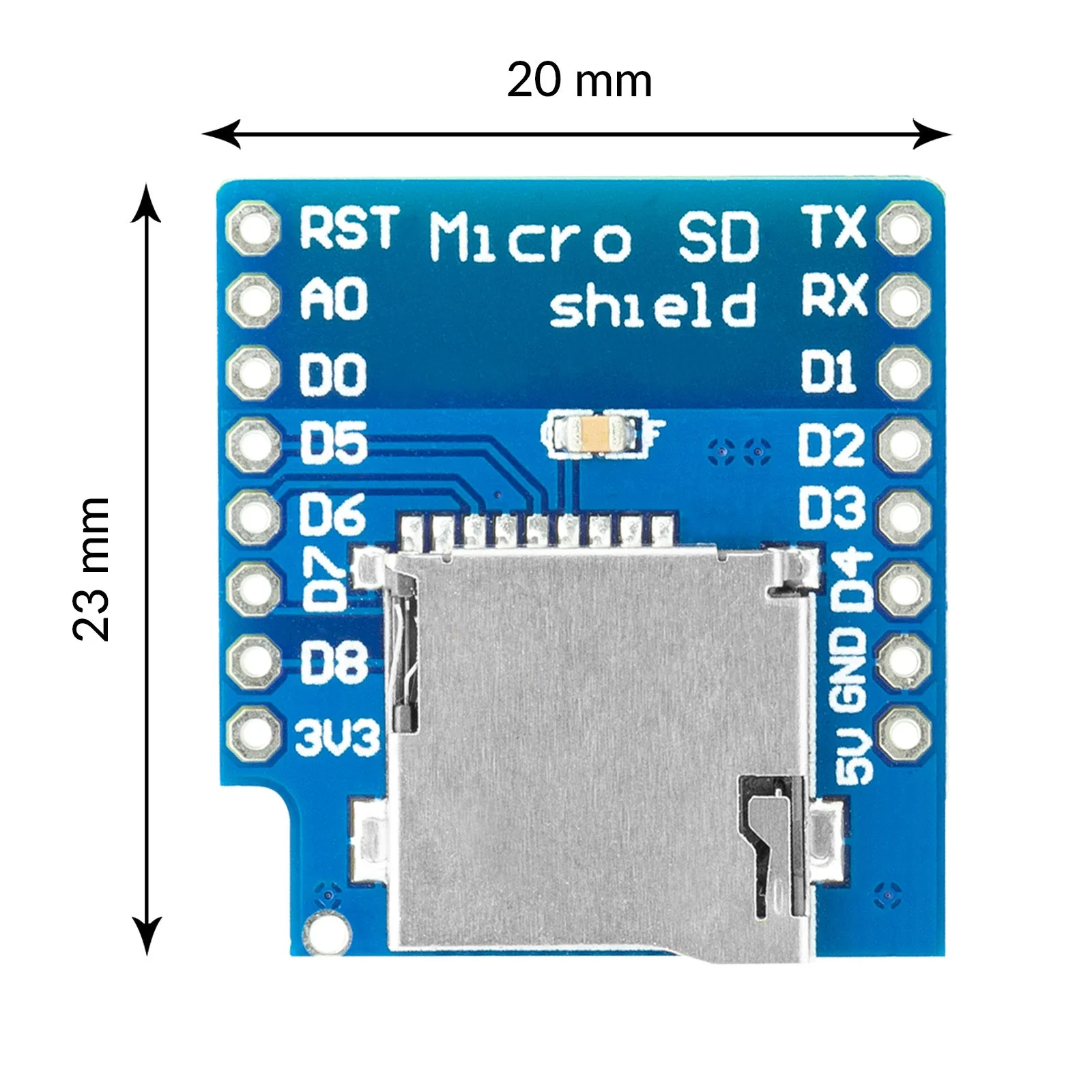 Micro SD Karten D1 Mini Shield Adapter - 8 Pin 3.3V SD Card Lesermodul mit SPI Interface, Kompatibel mit Arduino - Image 5