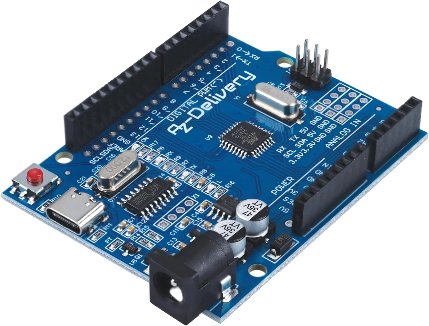 Mikrocontroller Board AZ-ATmega328-Board mit USB-C Anschluss - Image 2