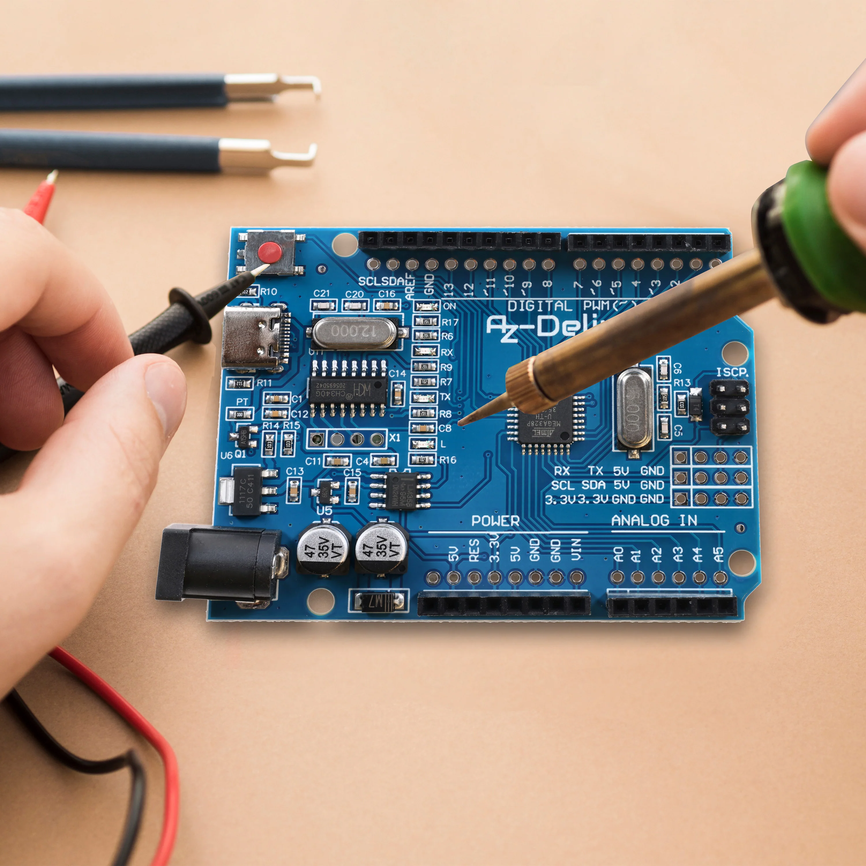 Mikrocontroller Board AZ-ATmega328-Board mit USB-C Anschluss - Image 5