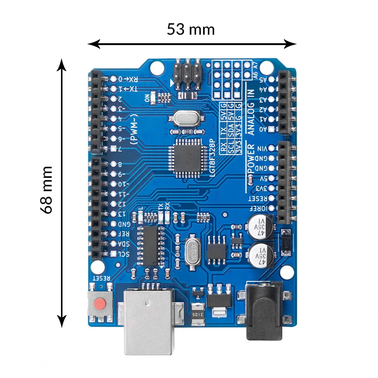 Mikrocontroller Board LGT8F328P mit CH340 kompatibel mit Arduino IDE - Image 3